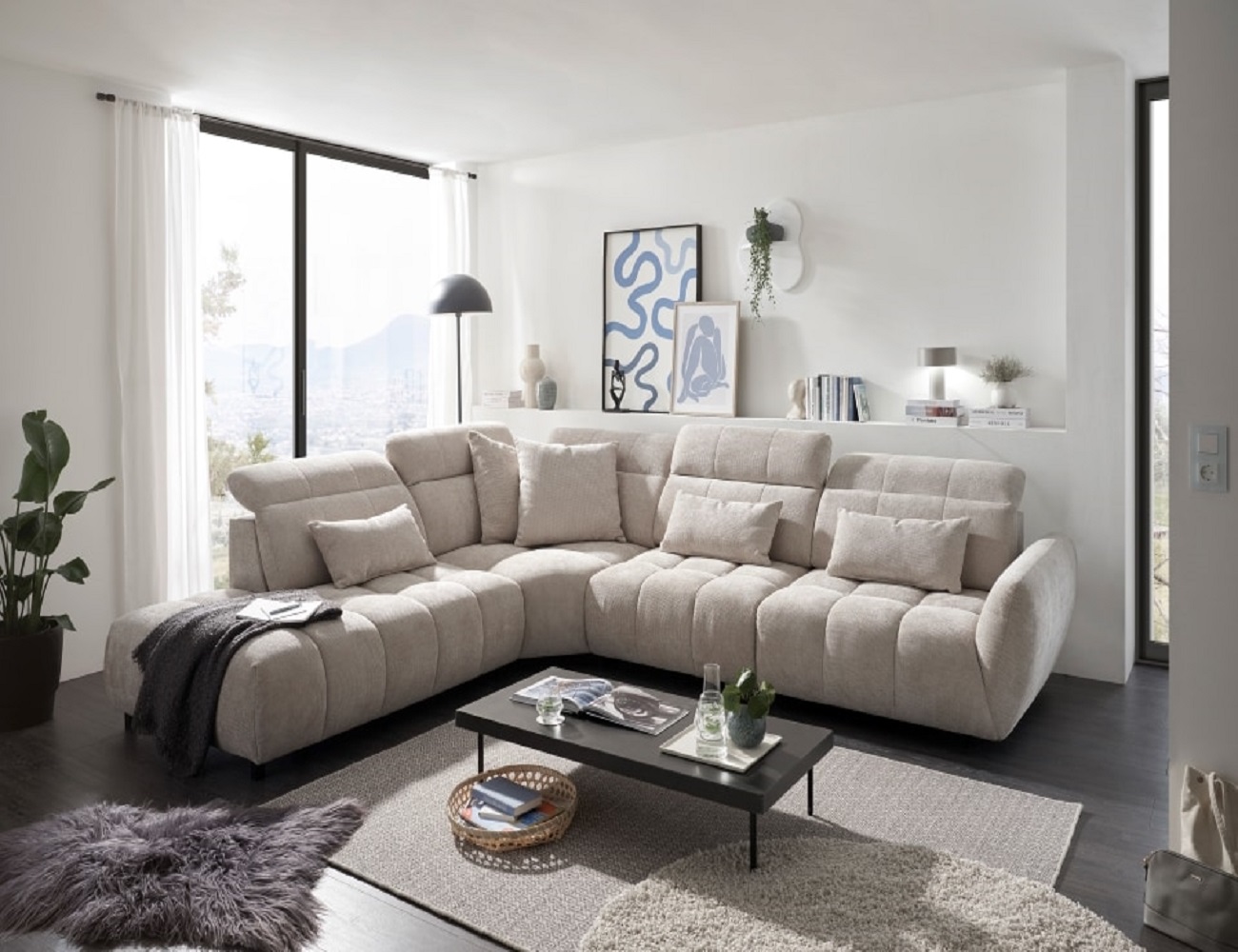 Sofa Franklin von ED Exciting Design – Modernes Sofa mit Mikrofaserbezug, Nosagfederung und 5-fach verstellbaren Kopflehnen Sofa Franklin von ED Exciting Design – Modernes Sofa mit Mikrofaserbezug, Nosagfederung und 5-fach verstellbaren Kopflehnen