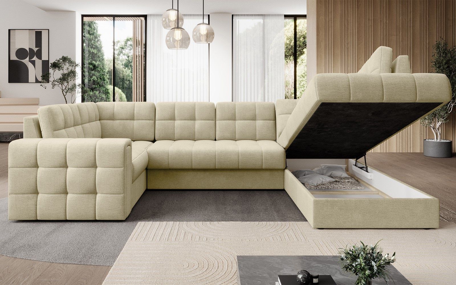 Wohnlandschaft Blewett Monolith mit Schlaffunktion von Eltap