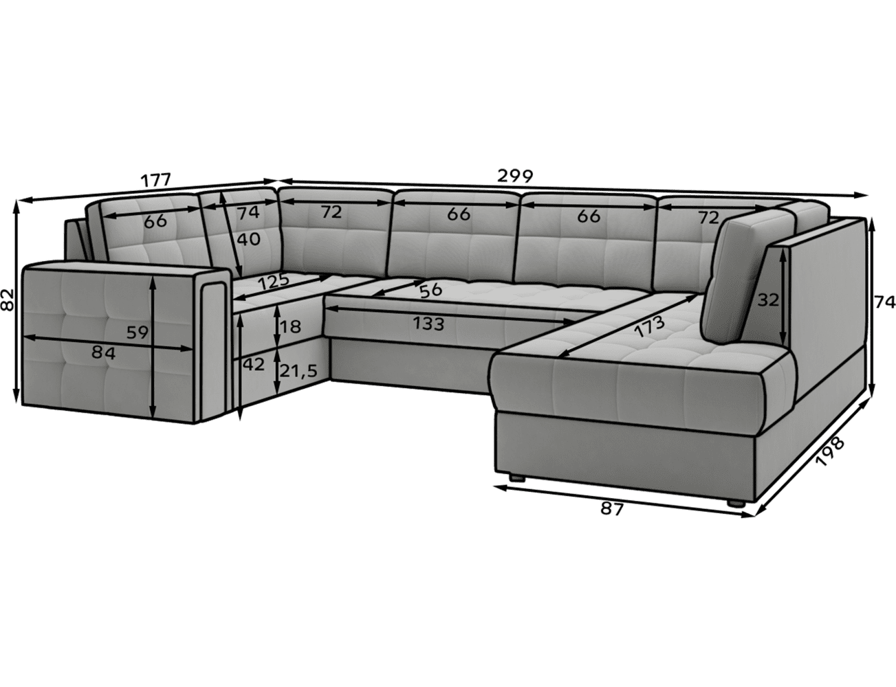 Wohnlandschaft Blewett Royal mit Schlaffunktion von Eltap Wohnlandschaft Blewett Royal mit Schlaffunktion von Eltap