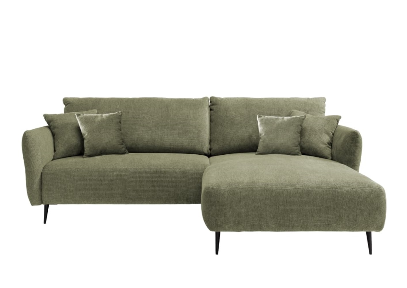 Benformato_Vanilla_2AF-RECAF_9757_ZK9757-2 Grünes Highlight: Stilvolles Mikrofaser-Ecksofa Vardo mit beidseitiger Montage
