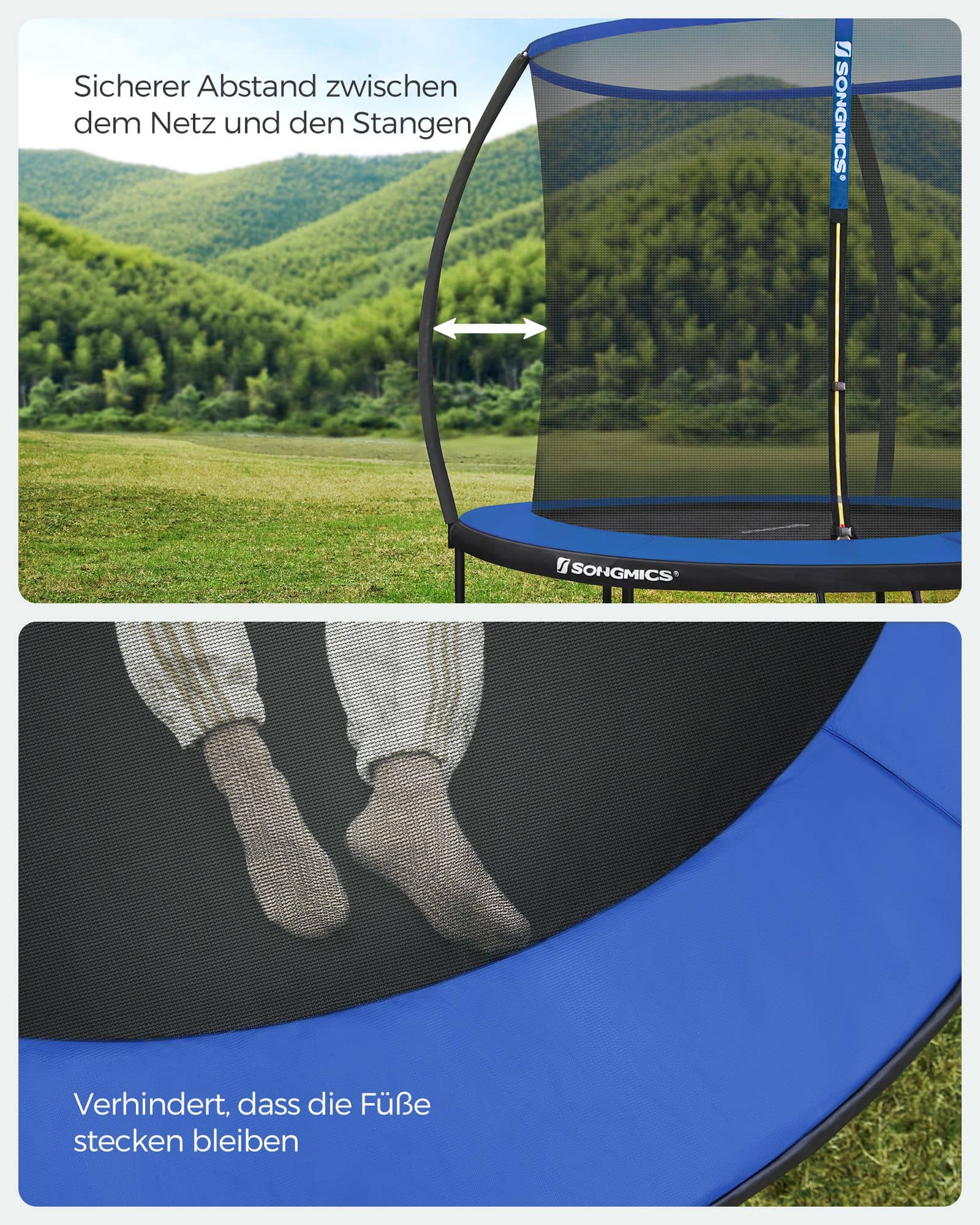 Gartentrampolin mit Netz Ø 244 cm-B34STR8BK Gartentrampolin mit Netz Ø 244 cm-B34STR8BK