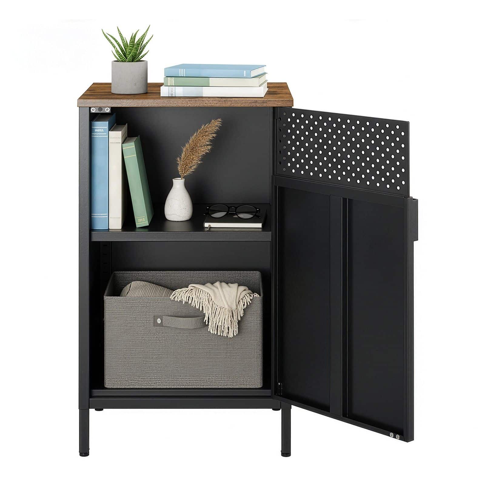 Metallschrank, Aufbewahrungsschrank für Büro, Magnetverschluss