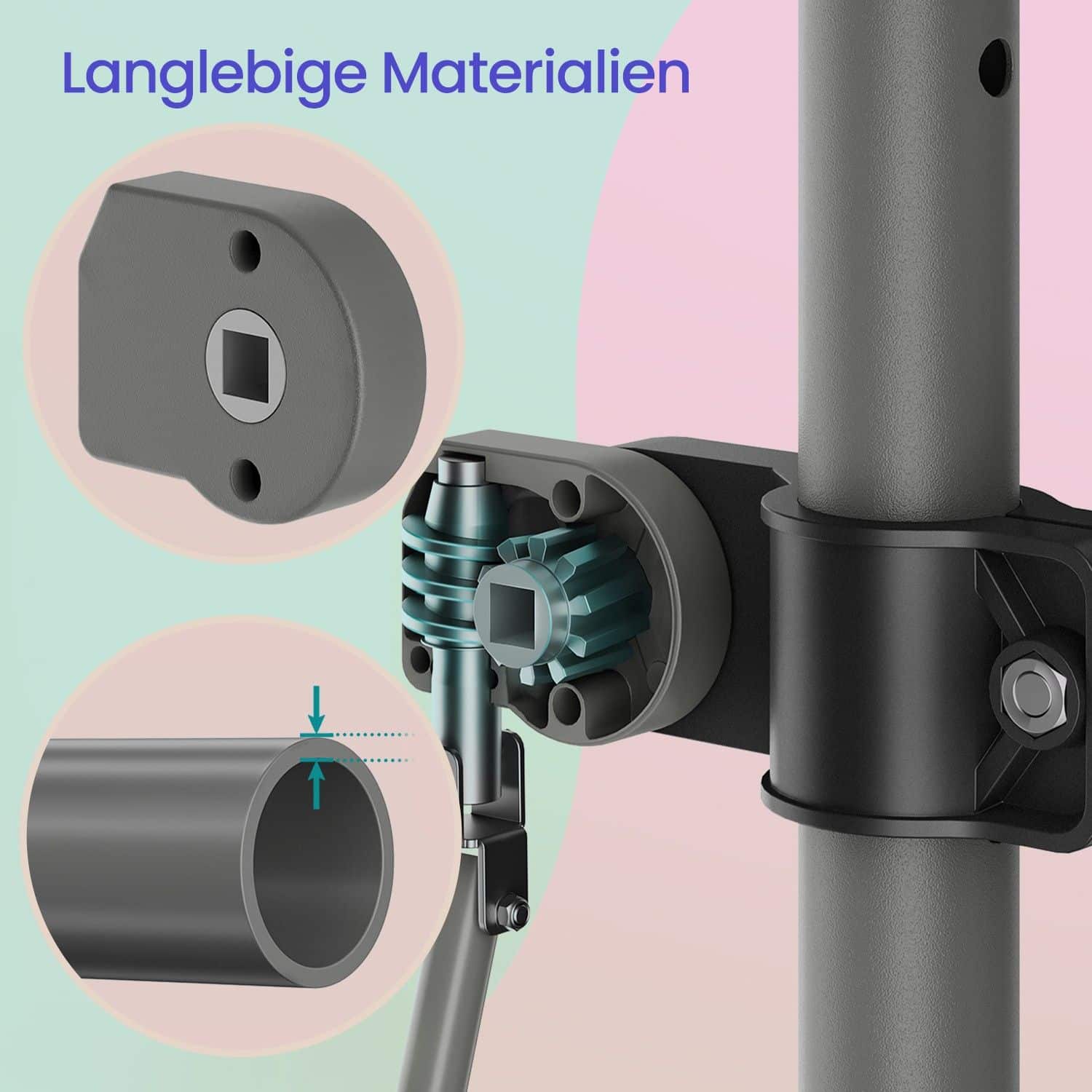 Klemmmarkise, Balkonmarkise, höhenverstellbar Klemmmarkise, Balkonmarkise, höhenverstellbar