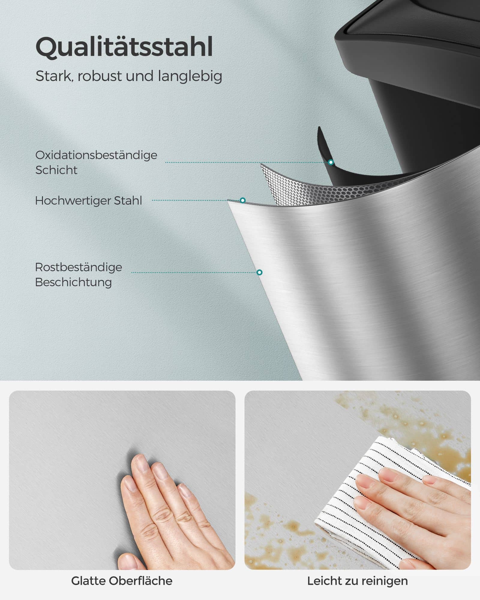 Großer Mülltrenner 45 Liter (3 x 15 L)-B34LTB45L Großer Mülltrenner 45 Liter (3 x 15 L)-B34LTB45L
