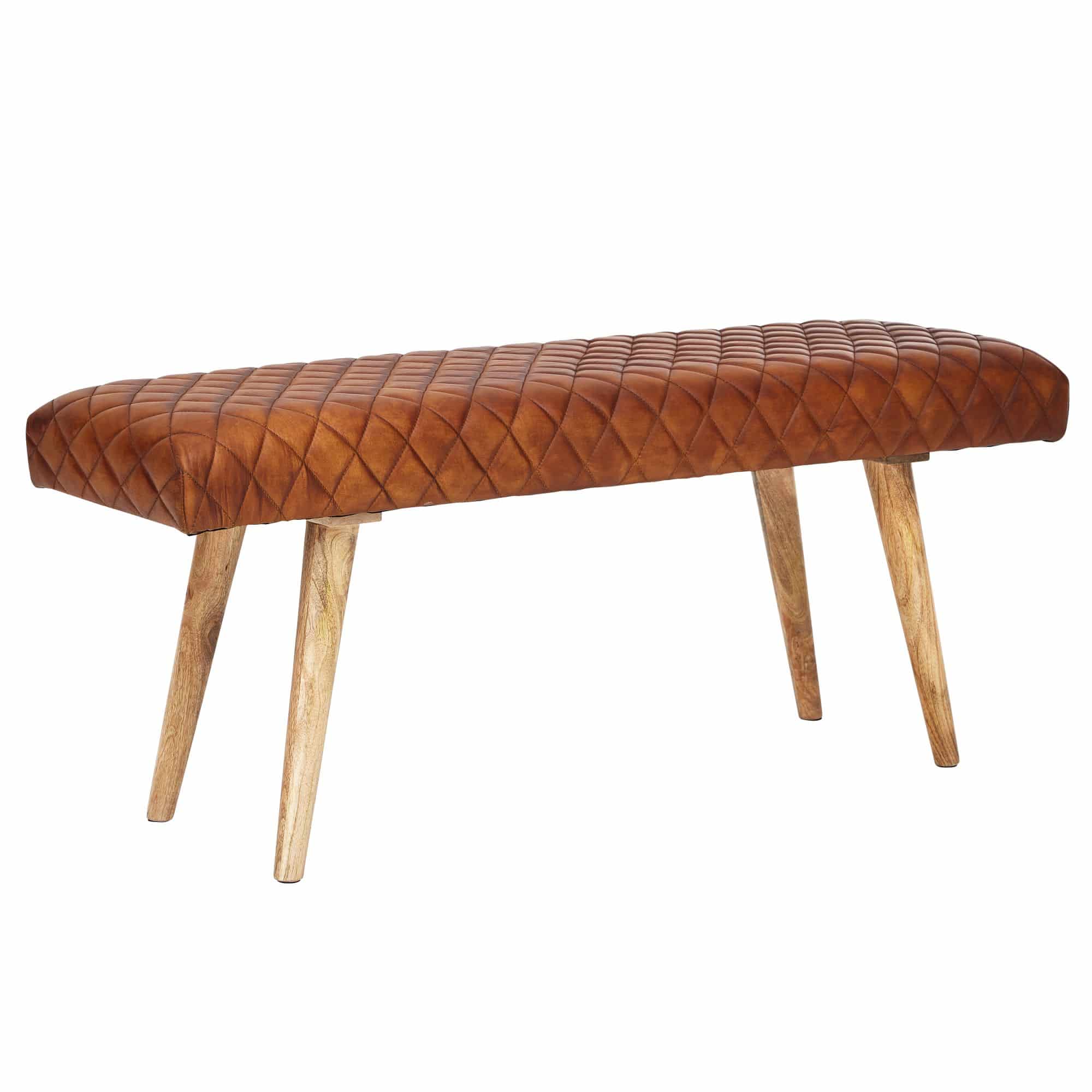 52642-WOHNLING-Sitzbank-117x38x51-cm-WL6-091-WL6-091_602M58rN2VFD38 Sitzbank Echtleder / Massivholz Bank 115x53x38 cm
