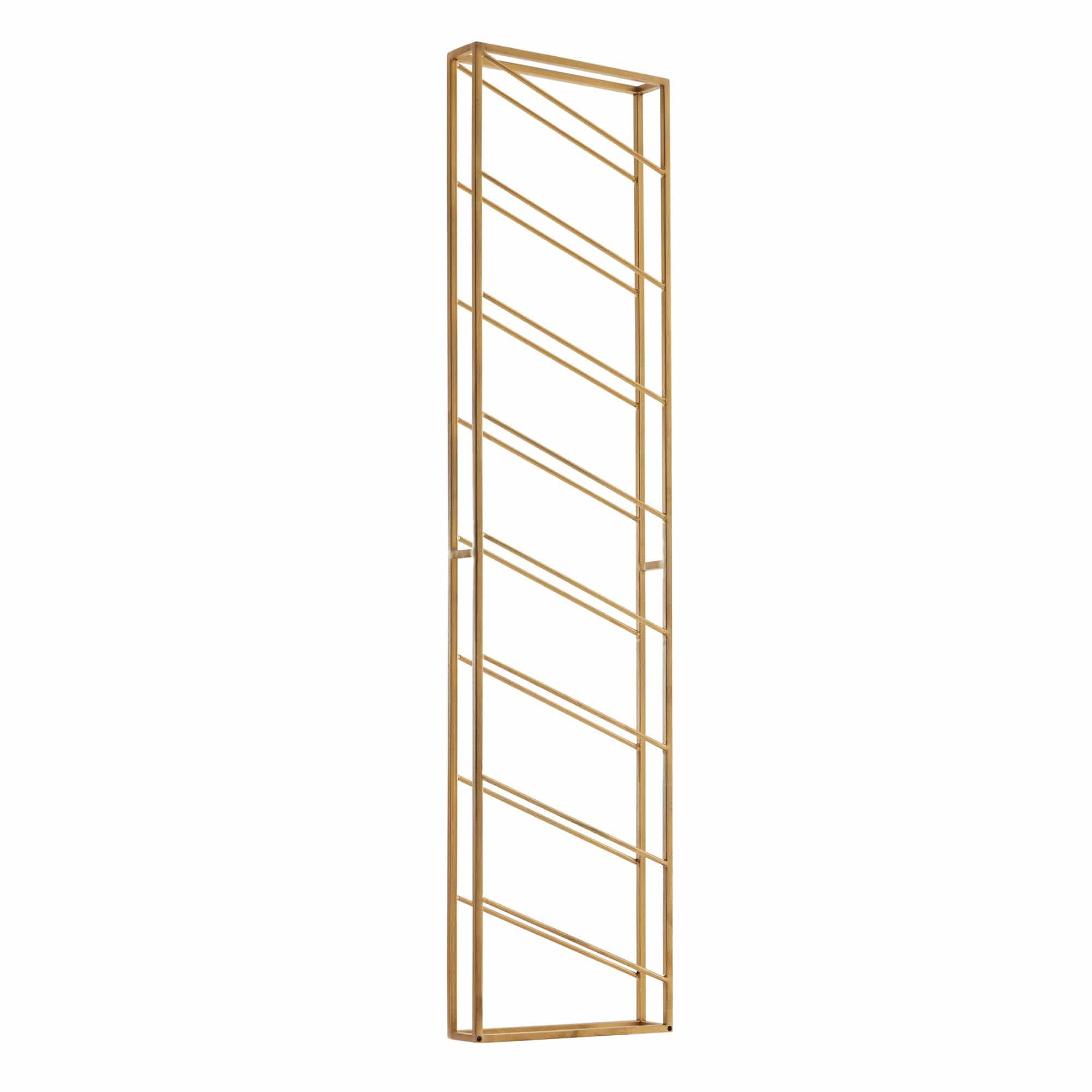 Weinregal Wand Metall Gold 36x150x8 cm Groß für 8 Flaschen Weinregal Wand Metall Gold 36x150x8 cm Groß für 8 Flaschen