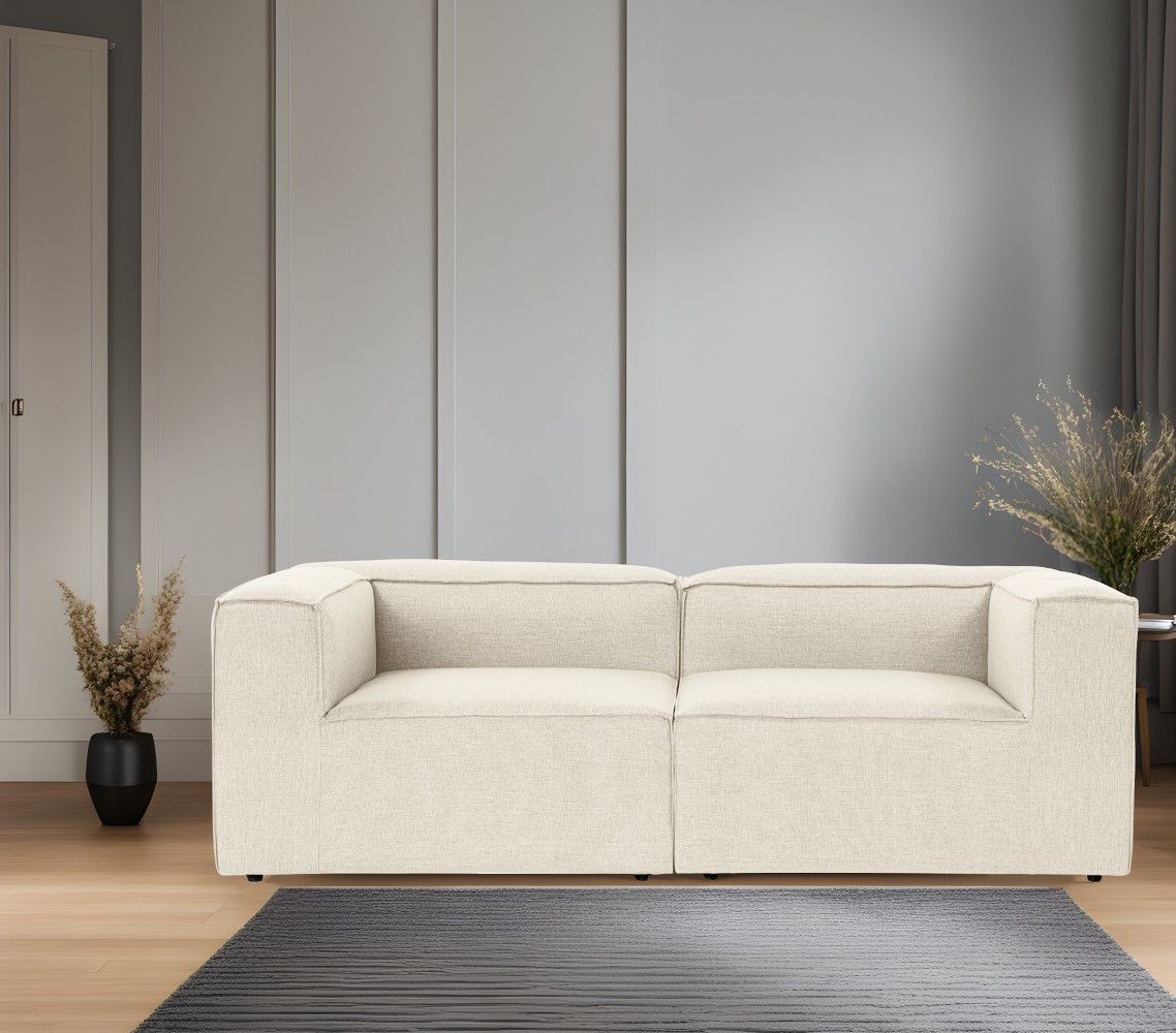2-Sitzer Sofa Fora – Mikrofaser Linen