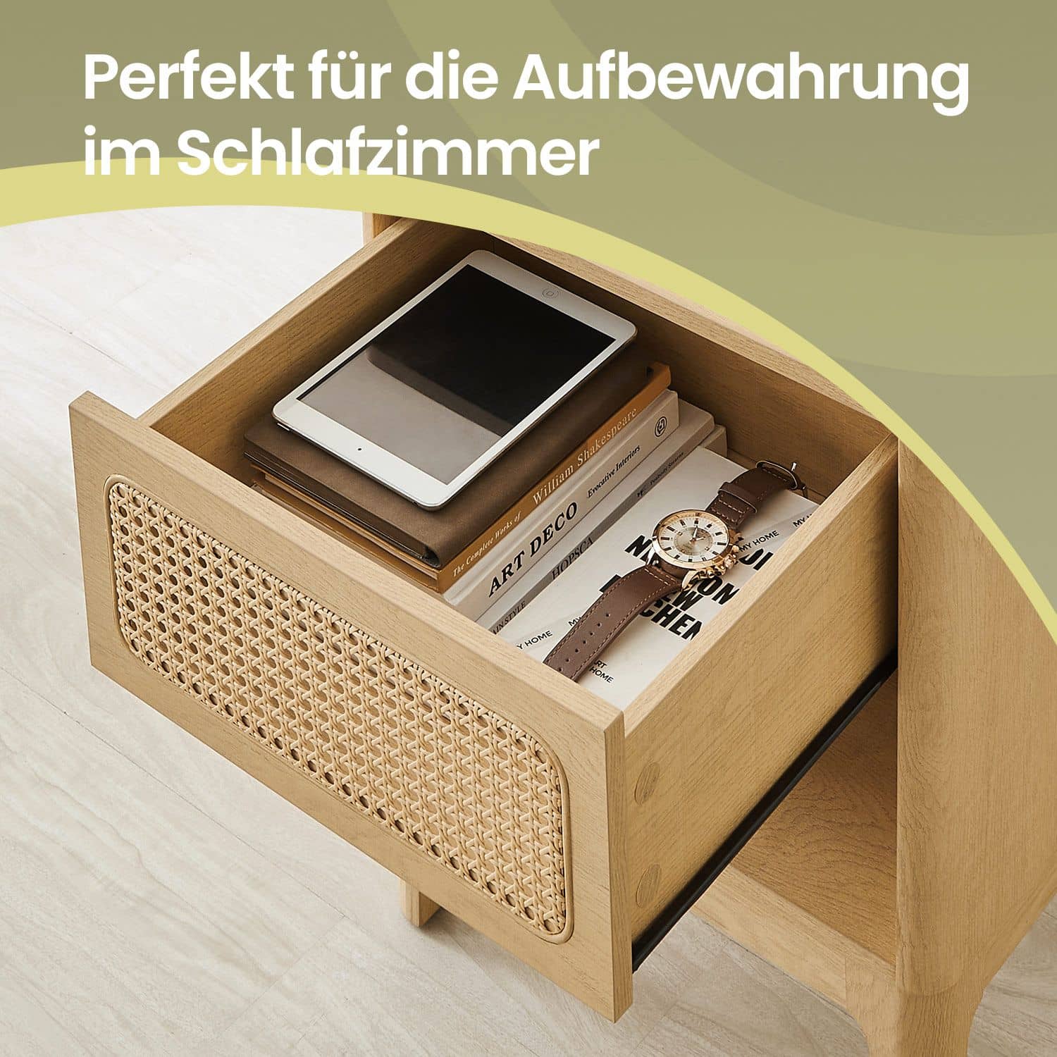 Nachttisch mit Schublade und offenem Fach modern Nachttisch mit Schublade und offenem Fach modern