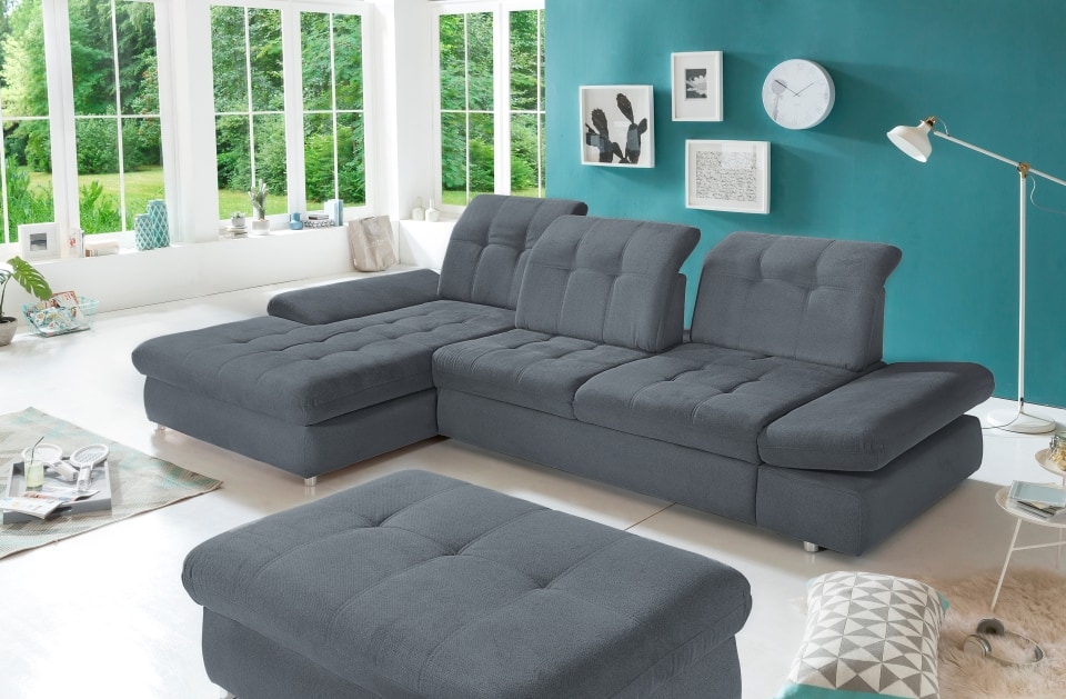 Benformato Arezza luxus Mikrofaser-Ecksofa – Vielseitig, modern und bereit für spontane Übernachtungsgäste