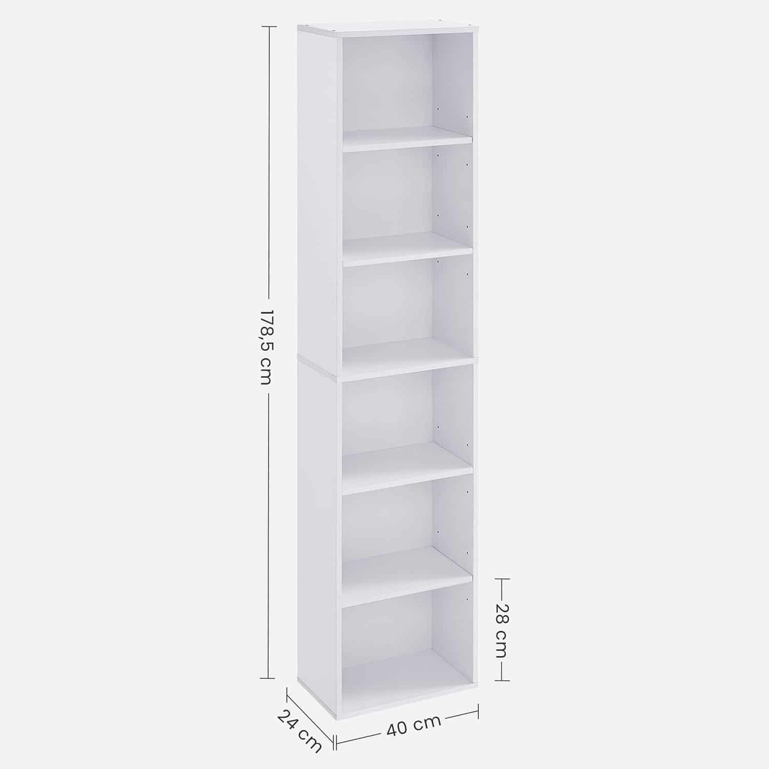 Bücherregal mit 6 Fächern Bücherregal mit 6 Fächern