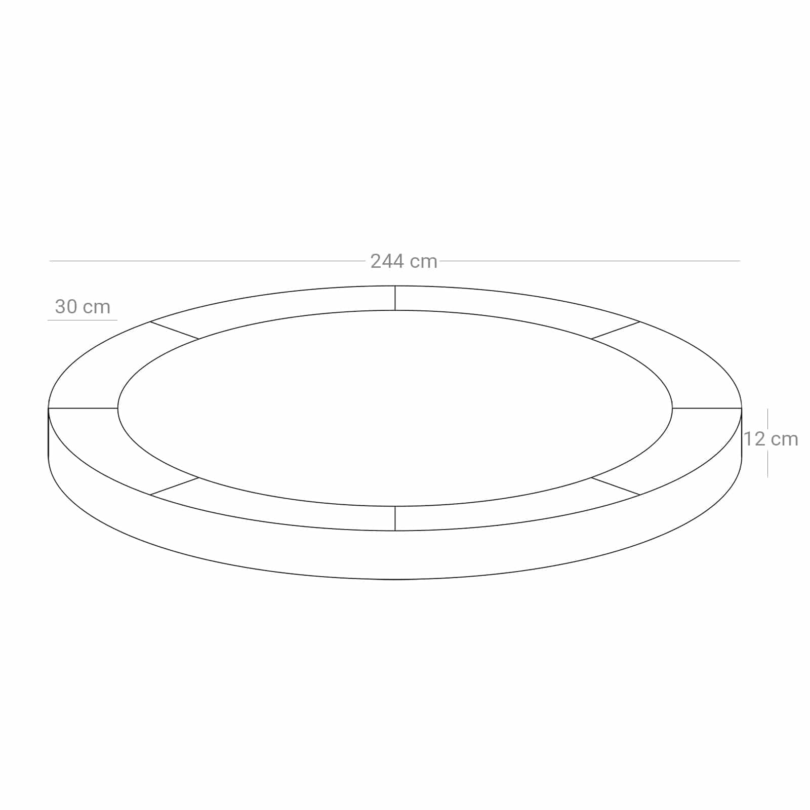 Randabdeckung für Ø 244 cm Trampolin-B34STP8FT