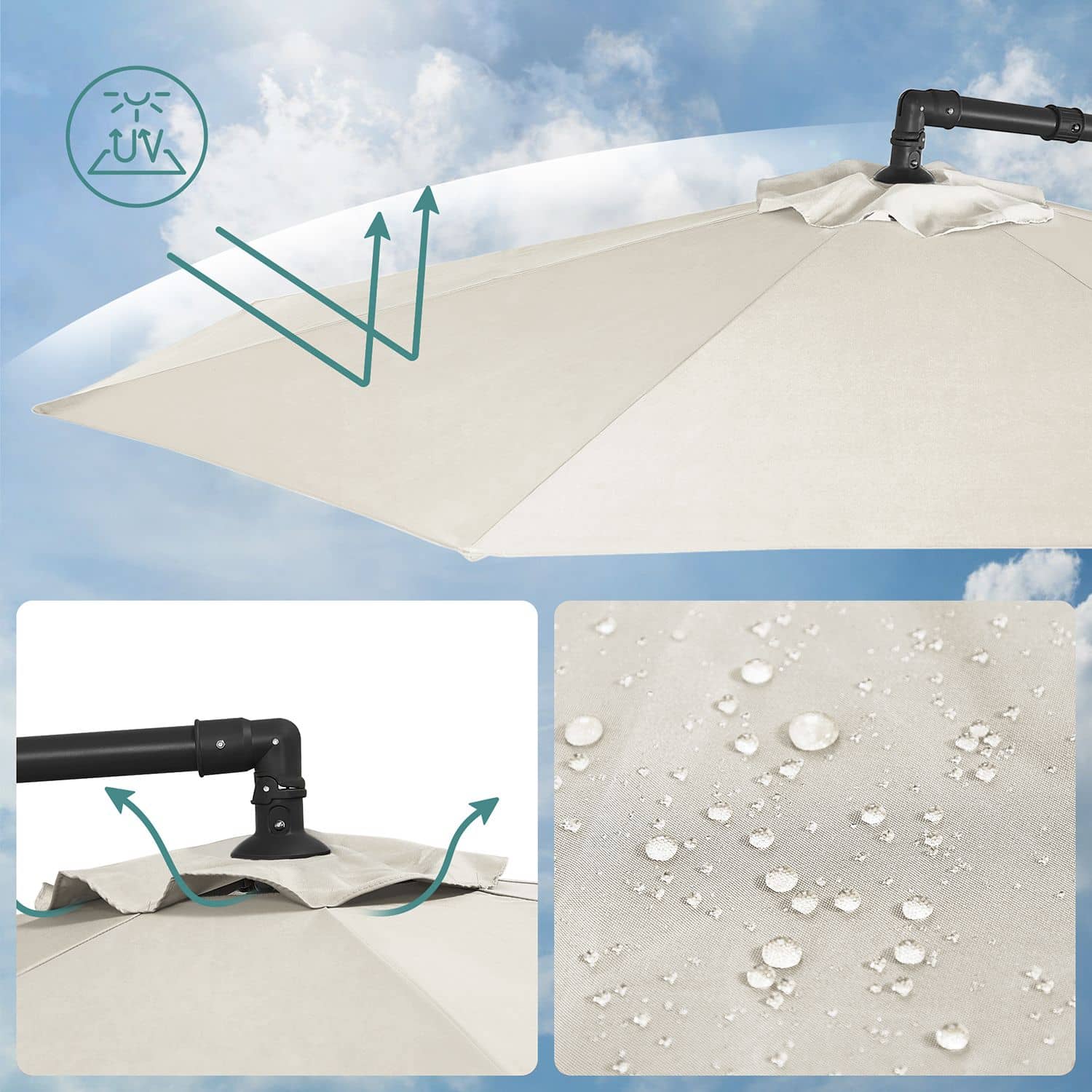Sonnenschirm UV-Schutz bis UPF 50+ Sonnenschirm UV-Schutz bis UPF 50+
