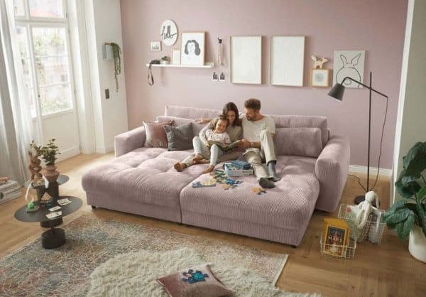 XXL Loveseat Barura Flamingo Cord von ED Exciting Design