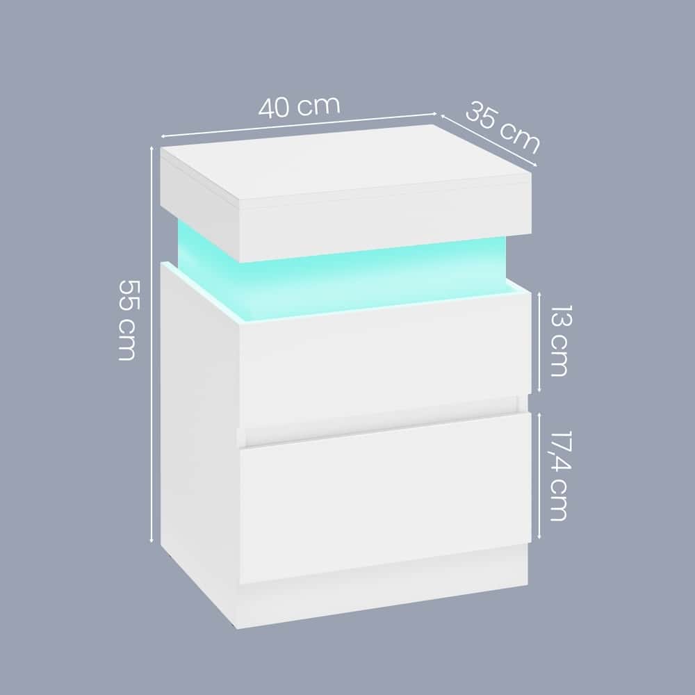 Beistelltisch mit Ladestation, Nachttisch mit Beleuchtung, Steckdosen Beistelltisch mit Ladestation, Nachttisch mit Beleuchtung, Steckdosen