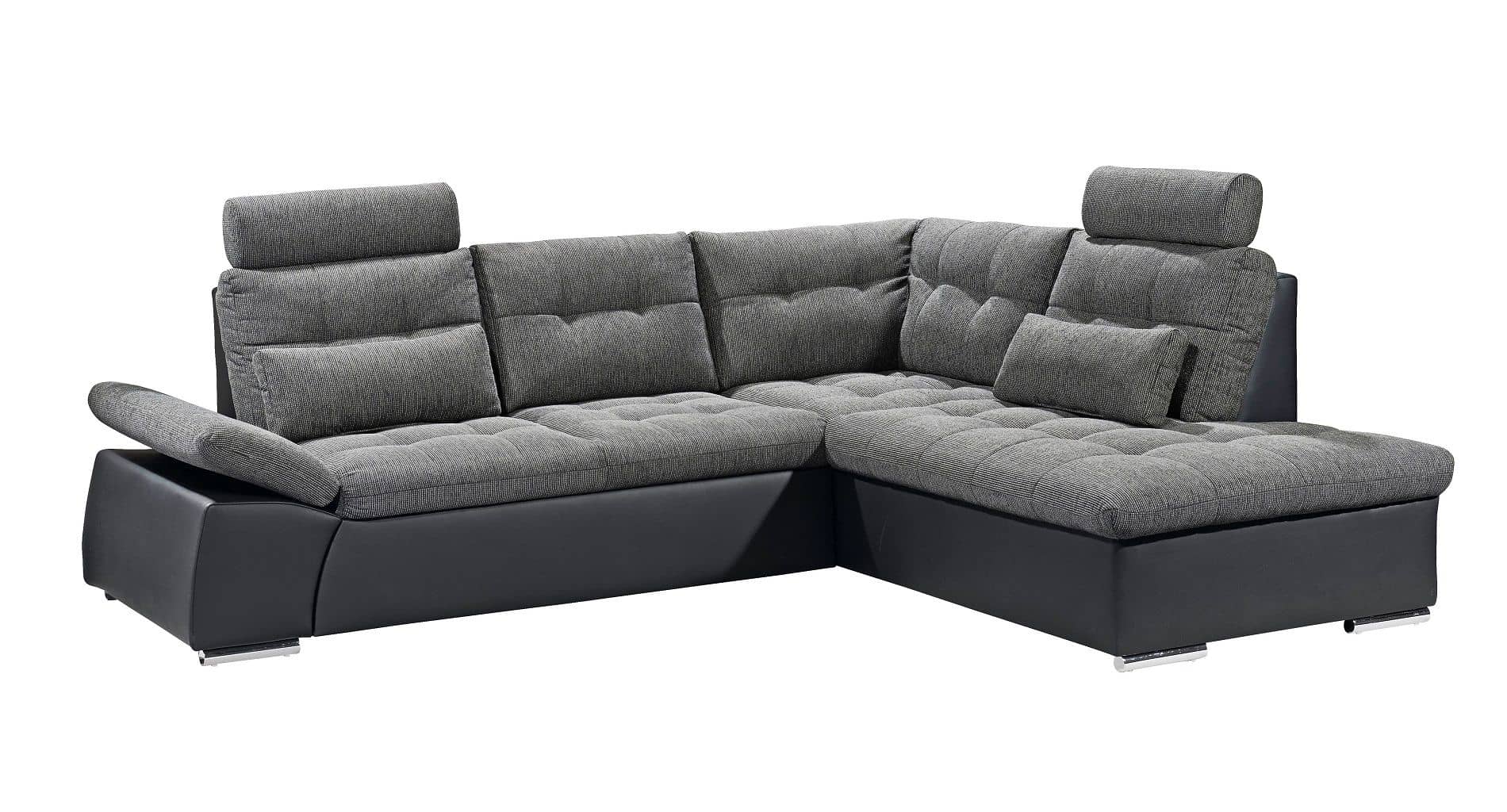 Ecksofa Jakarta Schwarz | Anthrazit – Modernes Sofa mit Schlaffunktion & Kissen | ED Exciting Design Ecksofa Jakarta Schwarz | Anthrazit – Modernes Sofa mit Schlaffunktion & Kissen | ED Exciting Design