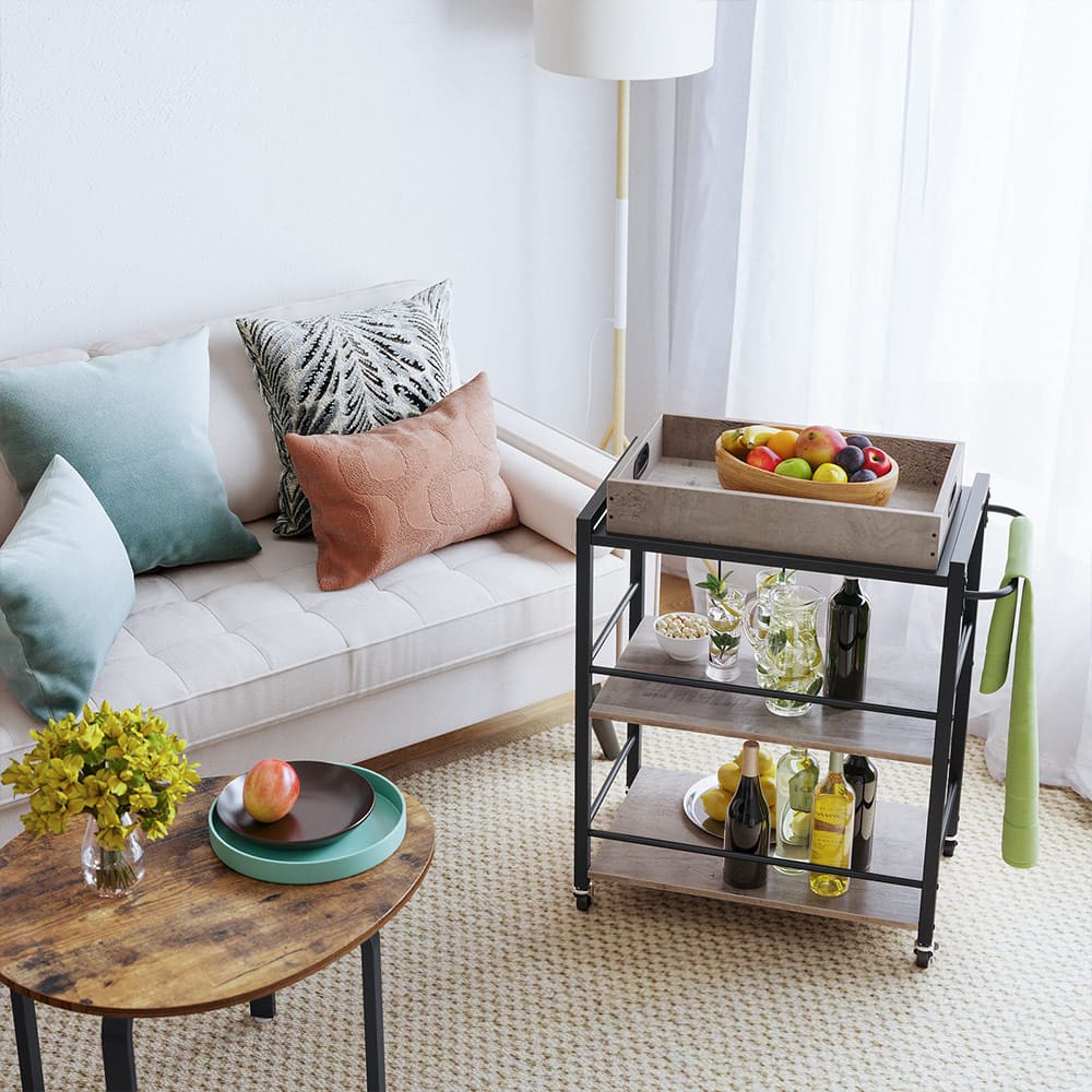 ULCR072B02-4 Küchenwagen 65 x 40 x 86 cm greige-schwarz