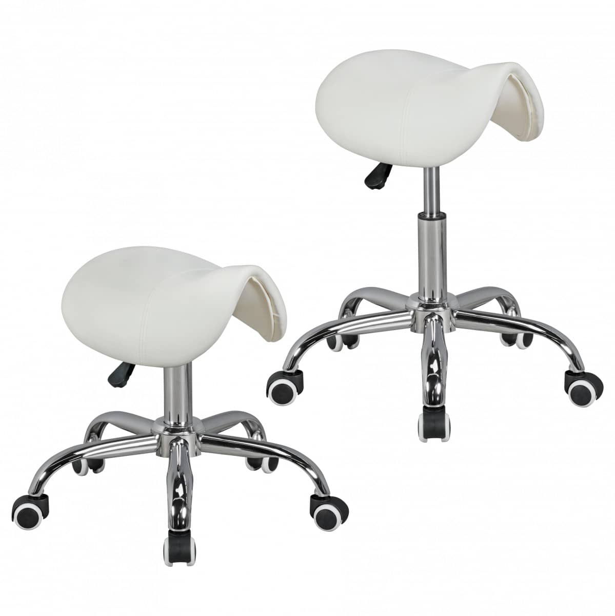 43293-AMSTYLE-Sattelhocker-Curve-Weiss-SPM1-974_5 Stilvolles Kunstleder und Metallgestell: Der ideale Sattelhocker