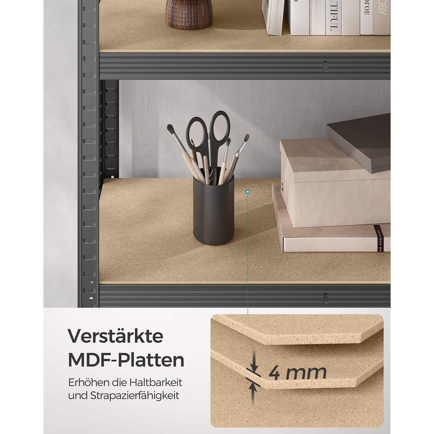 2er Set Kellerregal 180 cm hoch grau-B34GLR040G02 2er Set Kellerregal 180 cm hoch grau-B34GLR040G02