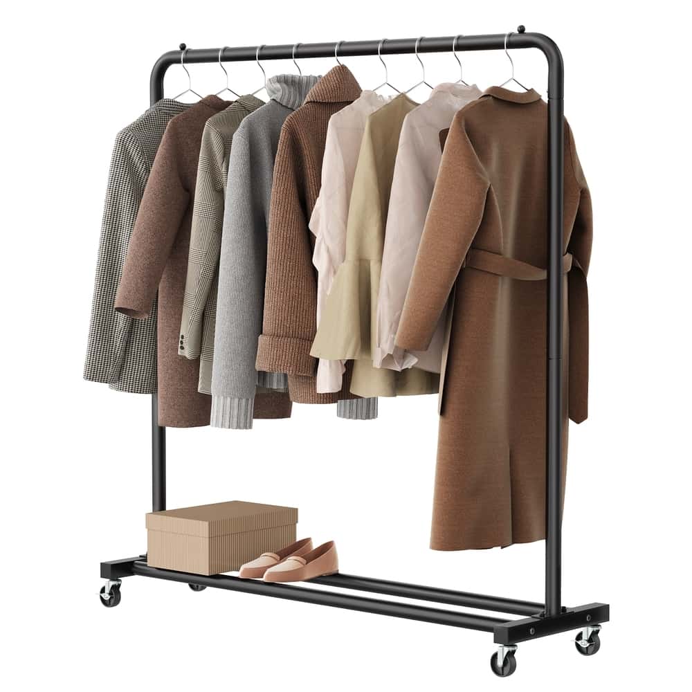 Kleiderständer, Kleiderstange auf Rollen, Garderobenständer