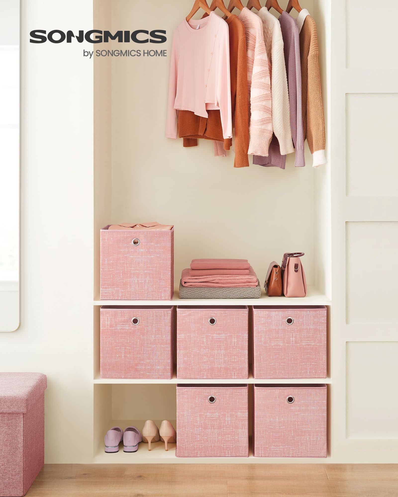 Aufbewahrungsbox 6er Set pastellrosa-RFB006R01