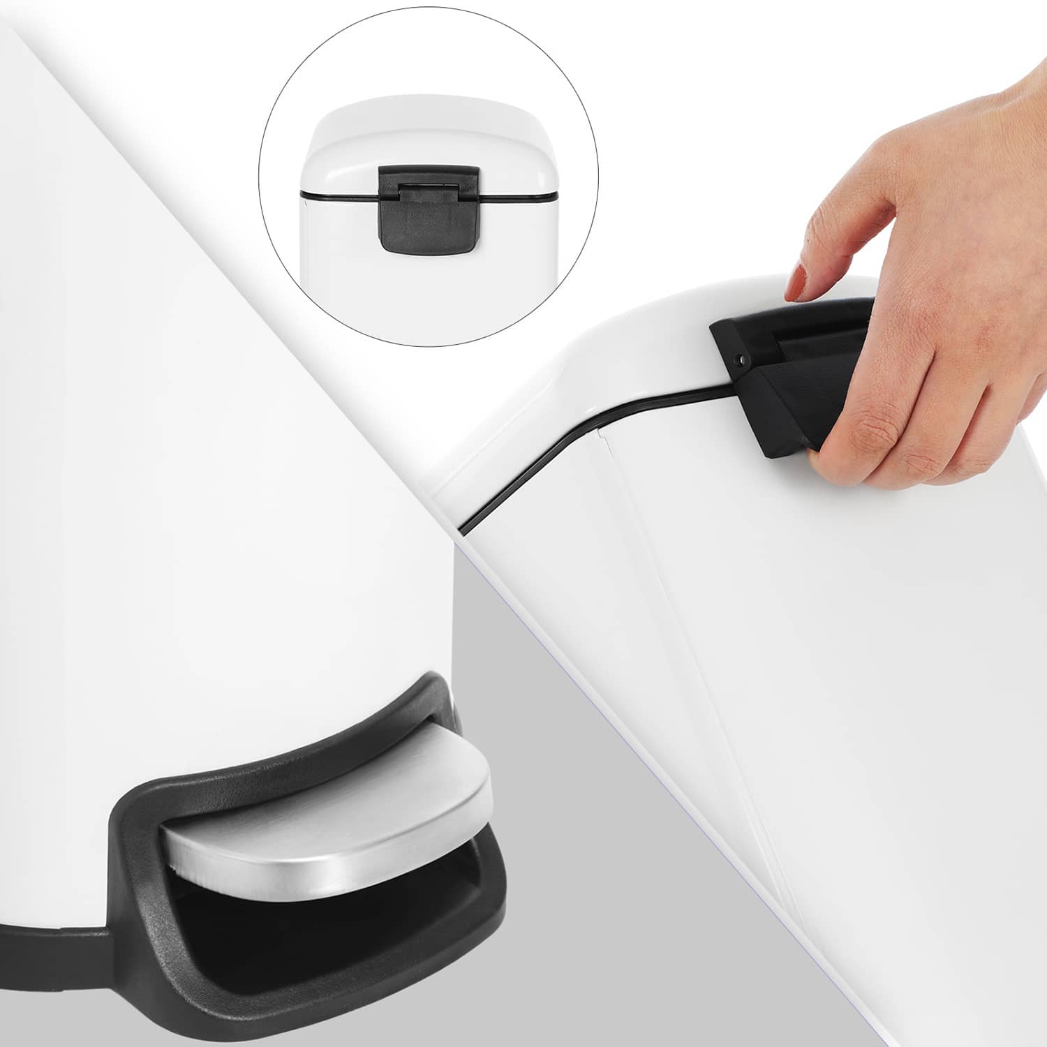 Kosmetikeimer aus Stahl-LTB10WT Kosmetikeimer aus Stahl-LTB10WT