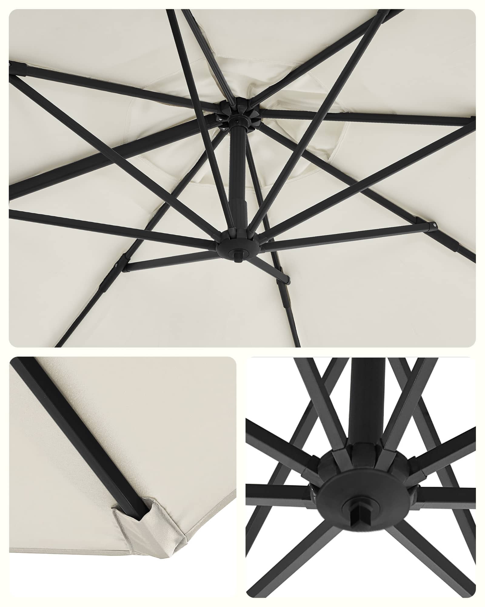 Ampelschirm Sonnenschirm beige Ampelschirm Sonnenschirm beige