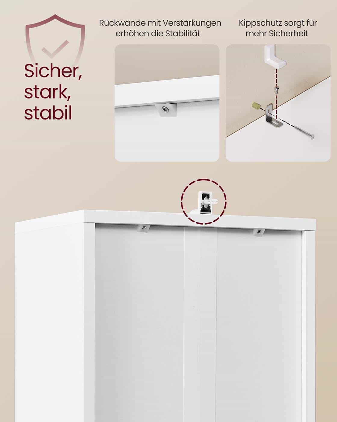 CUSTOS Kollektion Regal mit 6 Ebenen wolkenweiß