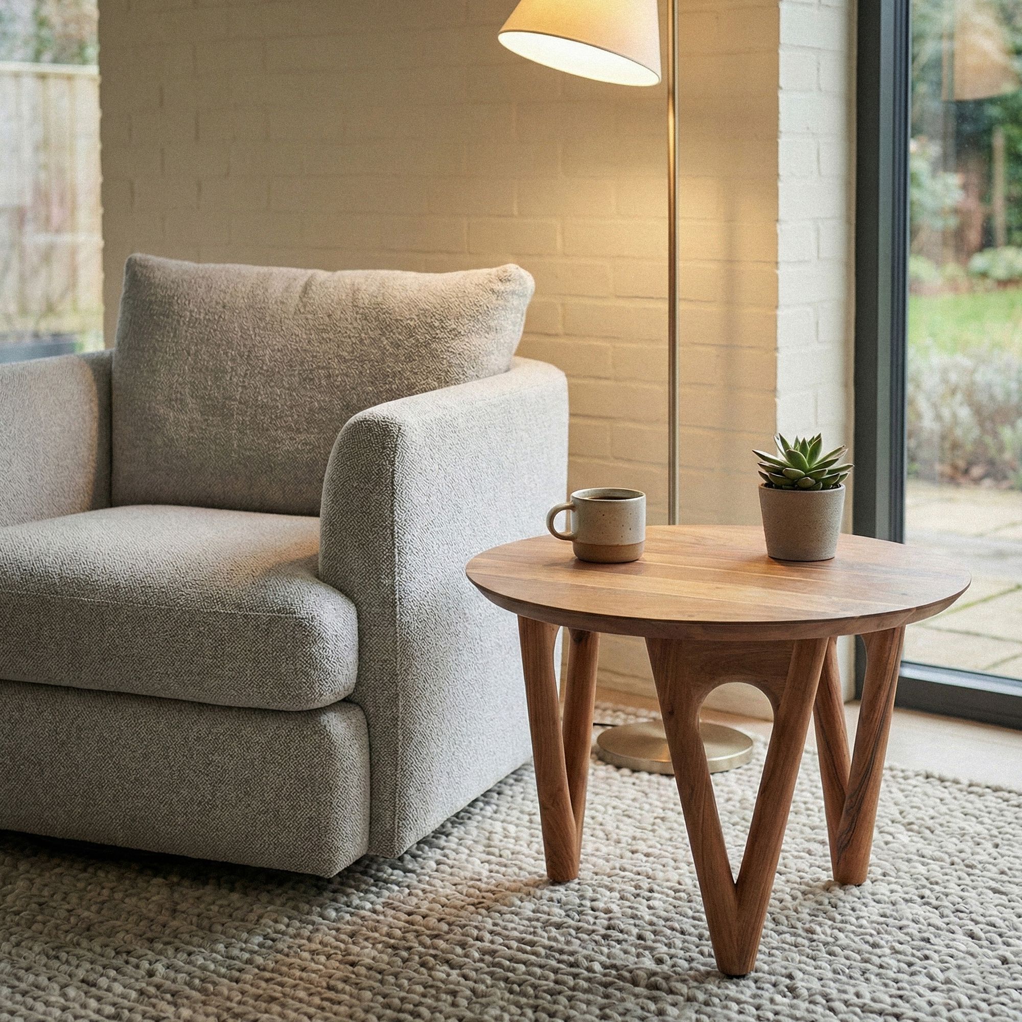 Couchtisch Rund 60 cm Wohnzimmertisch Akazie Massivholz - Sofatisch Holz - Loungetisch Modern - Massiver Design Tisch - Beistelltisch Landhaus Handmade Couchtisch Rund 60 cm Wohnzimmertisch Akazie Massivholz - Sofatisch Holz - Loungetisch Modern - Massiver Design Tisch - Beistelltisch Landhaus Handmade