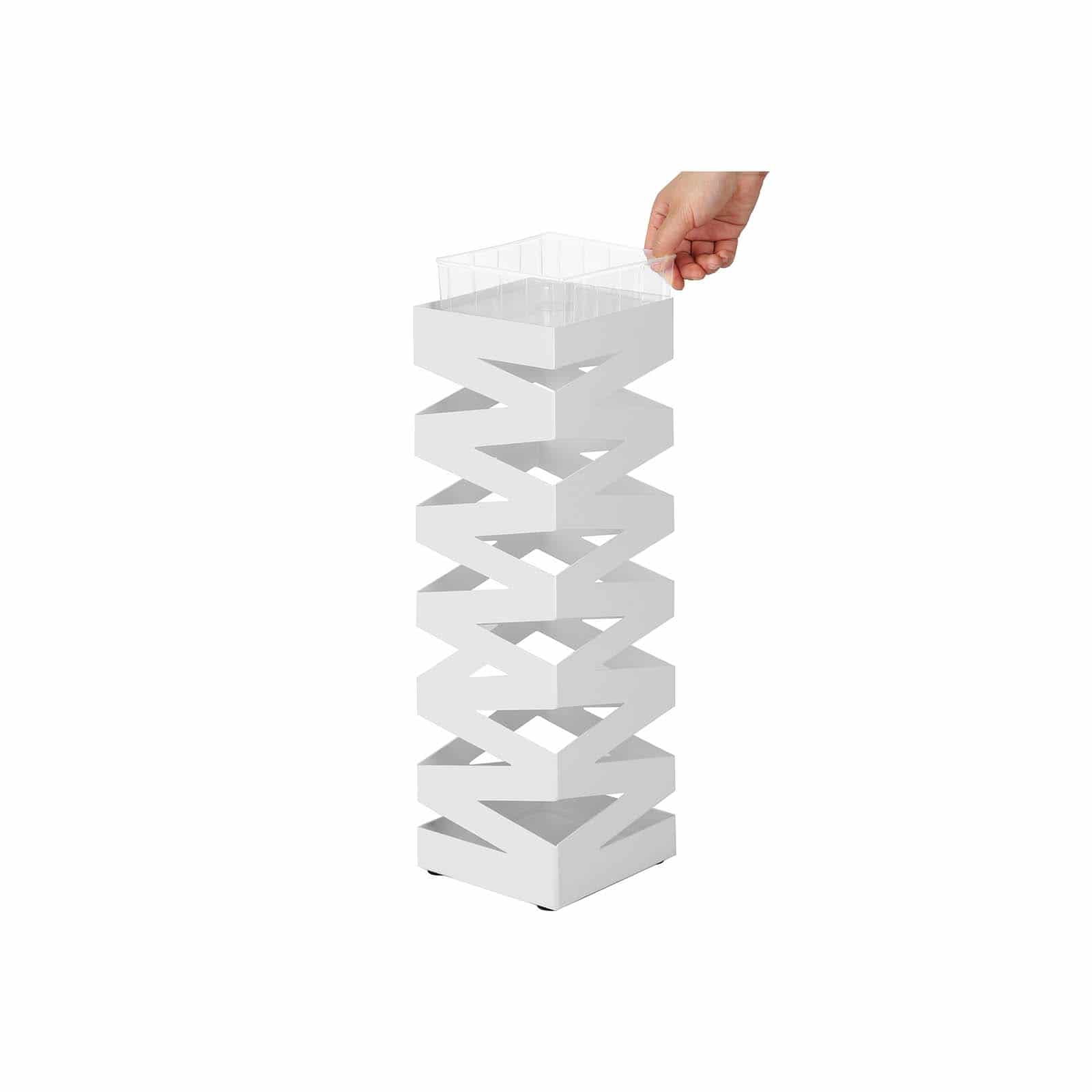 Schirmständer quadratisch Weiß-LUC16W Schirmständer quadratisch Weiß-LUC16W