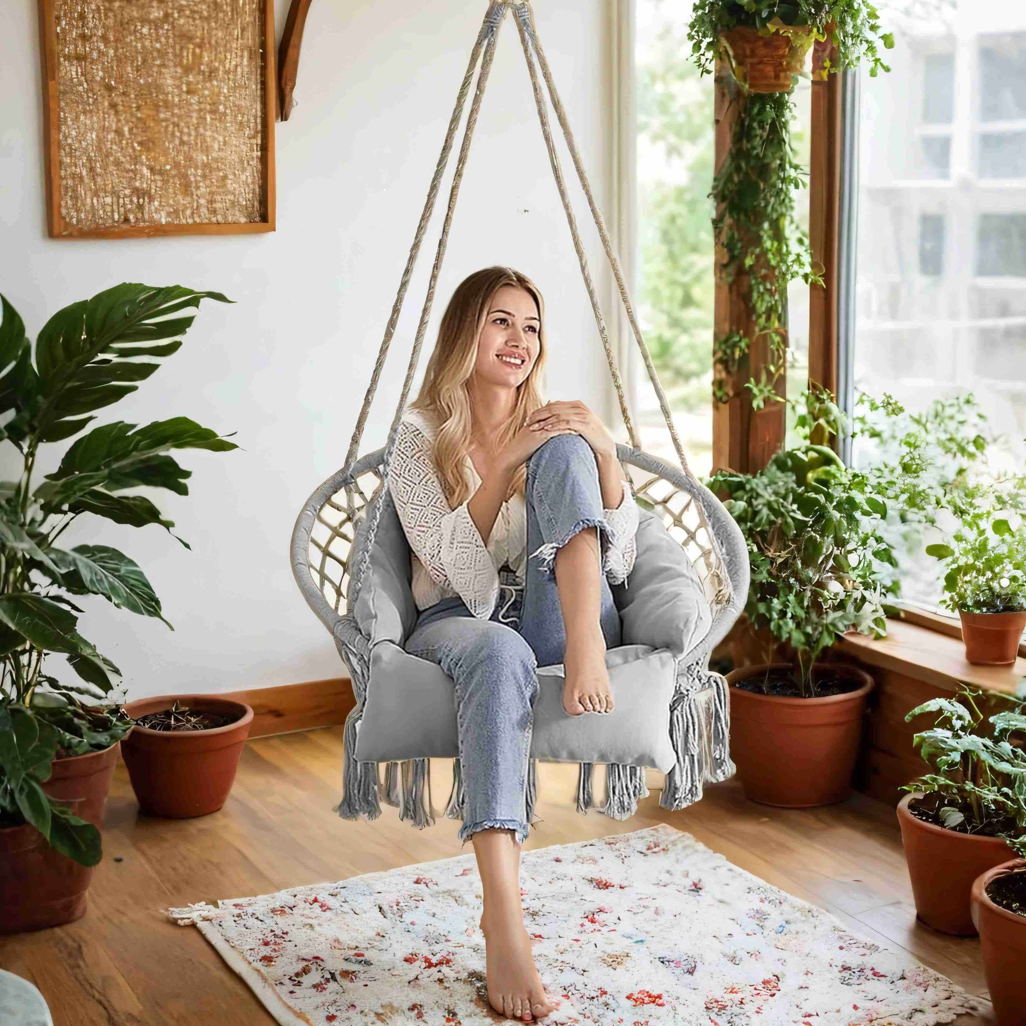 Hängesessel, bis 120 kg belastbar, Hängeschaukel, Hängesessel, bis 120 kg belastbar, Hängeschaukel,