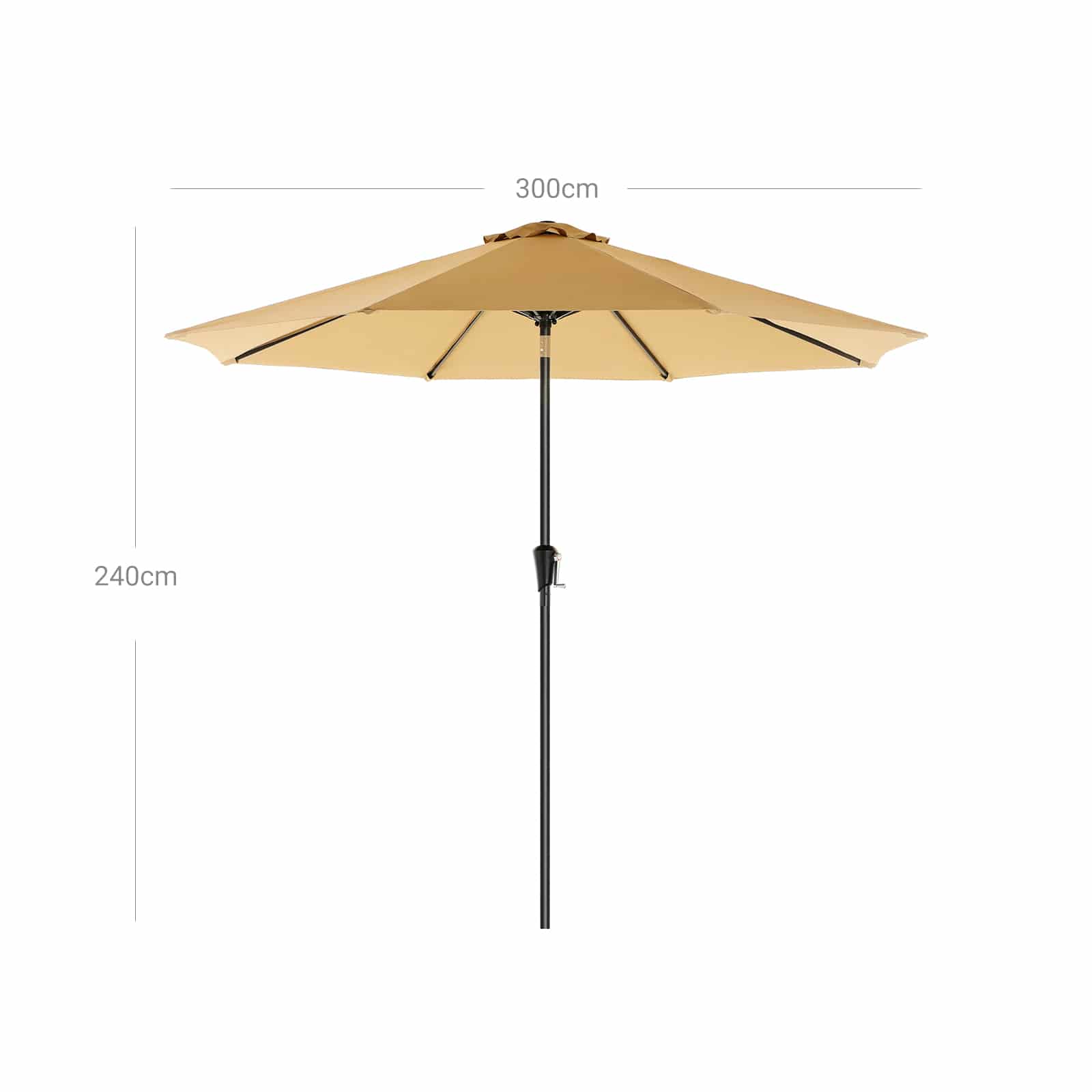 Sonnenschirm Ø 300 cm taupe Sonnenschirm Ø 300 cm taupe