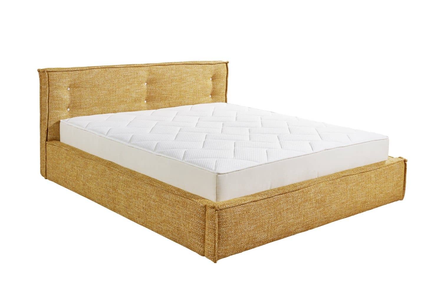 ED Exciting Design Boxbett Vanya 180x200 Curry | Bettkasten | Mikrofaser Silencio 