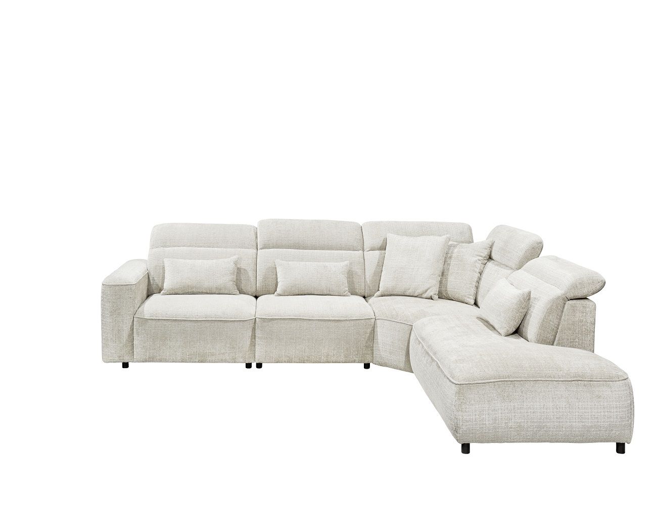Ecksofa Mansfield Ivory mit Kopflehnen