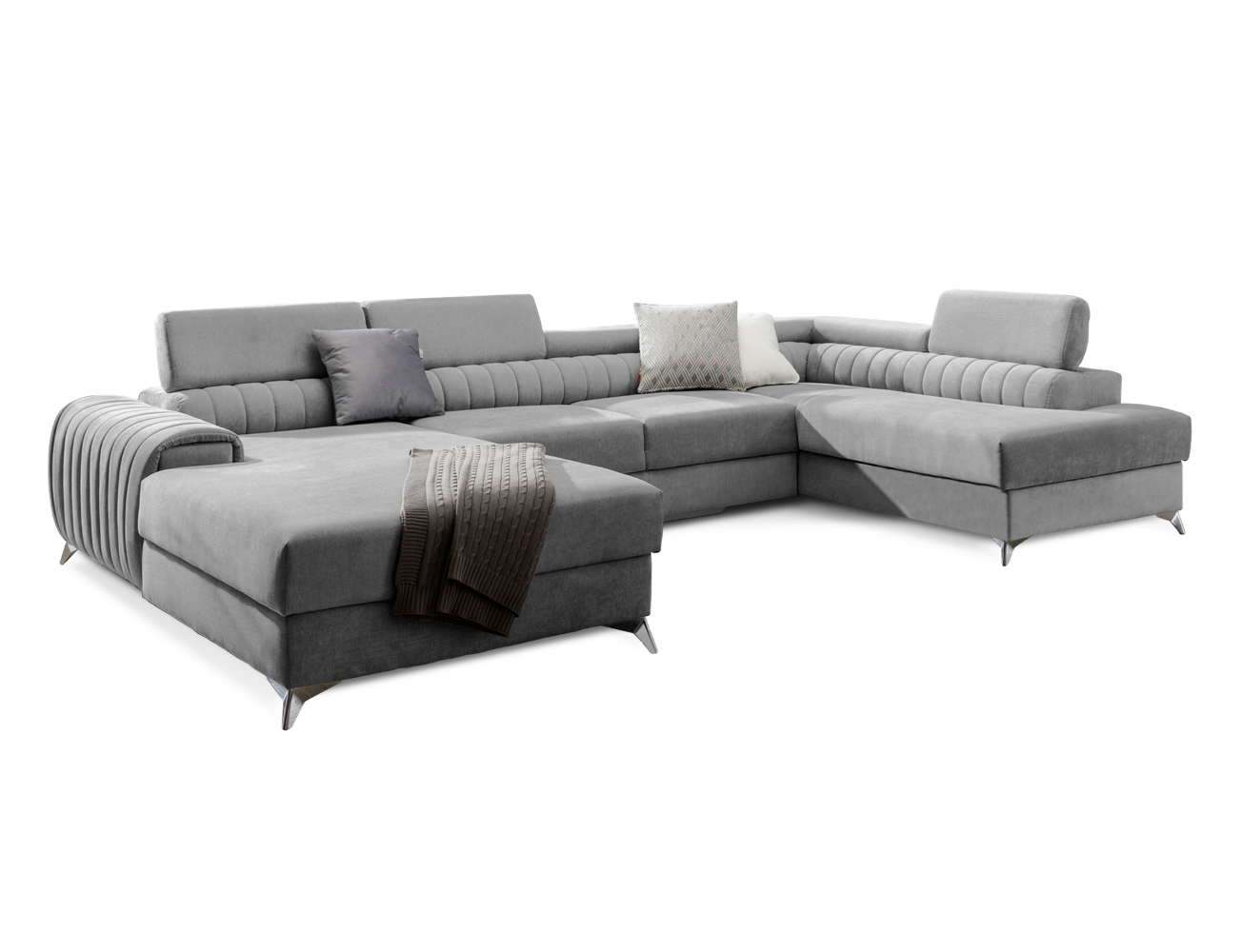 Wohnlandschaft mit Schlaffunktion Lacante und Bettkasten im modernen Design für stilvolles Wohnen Wohnlandschaft mit Schlaffunktion Lacante und Bettkasten im modernen Design für stilvolles Wohnen