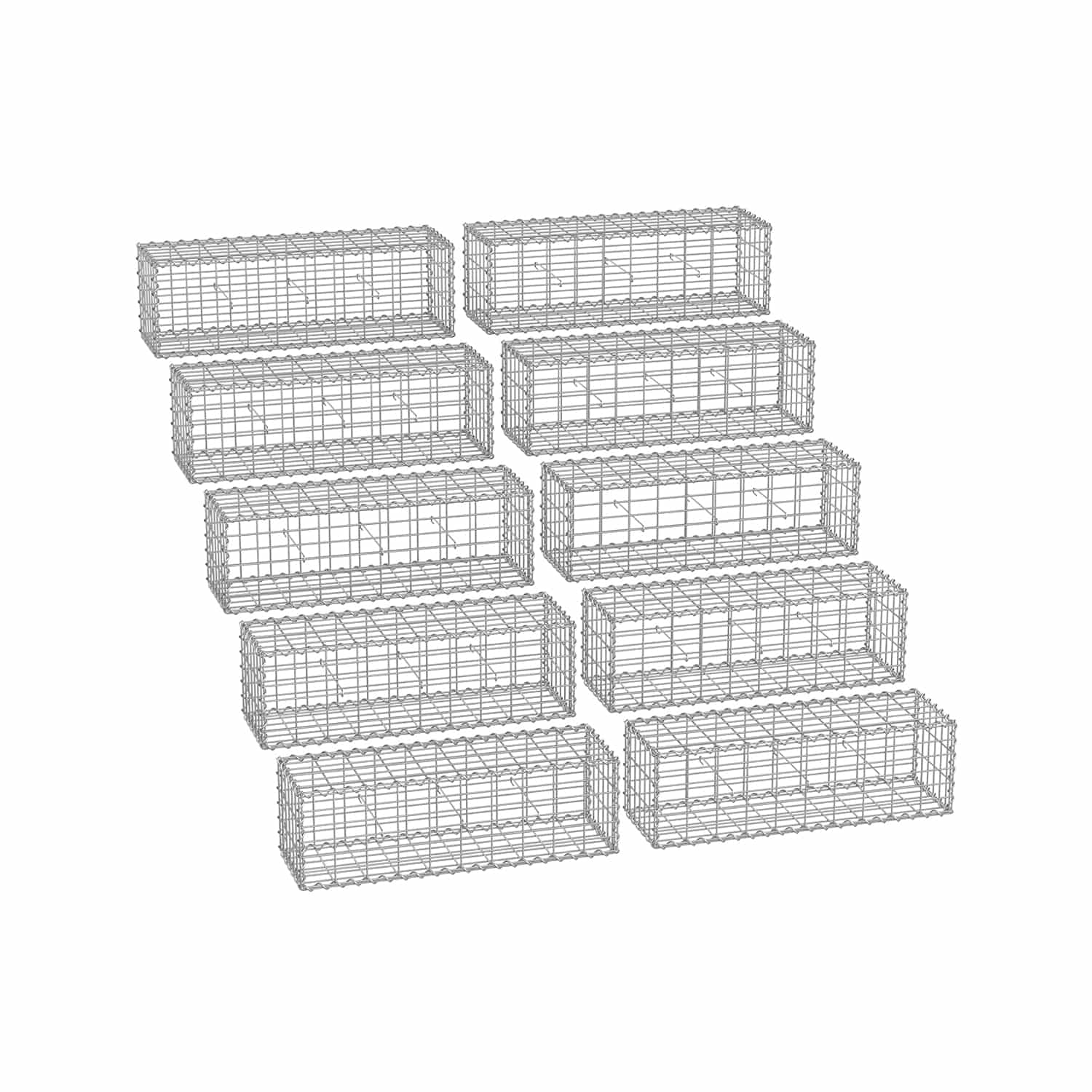 Gabionenkörbe mit 5 x 10 cm Maschenweite für Steine 10er Set-B34GGB033V1 Gabionenkörbe mit 5 x 10 cm Maschenweite für Steine 10er Set-B34GGB033V1