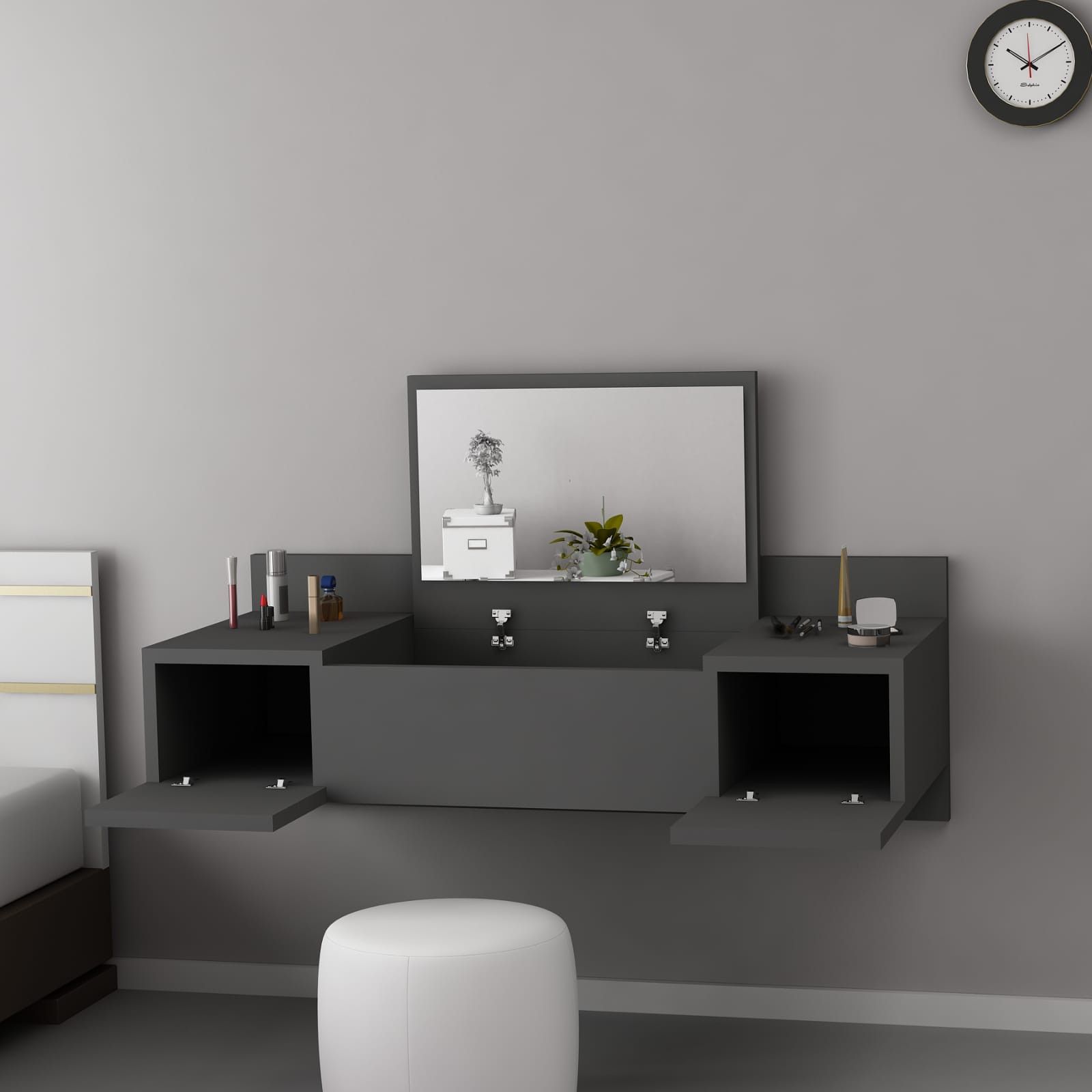 Zakkum - anthrazit - Schminktisch