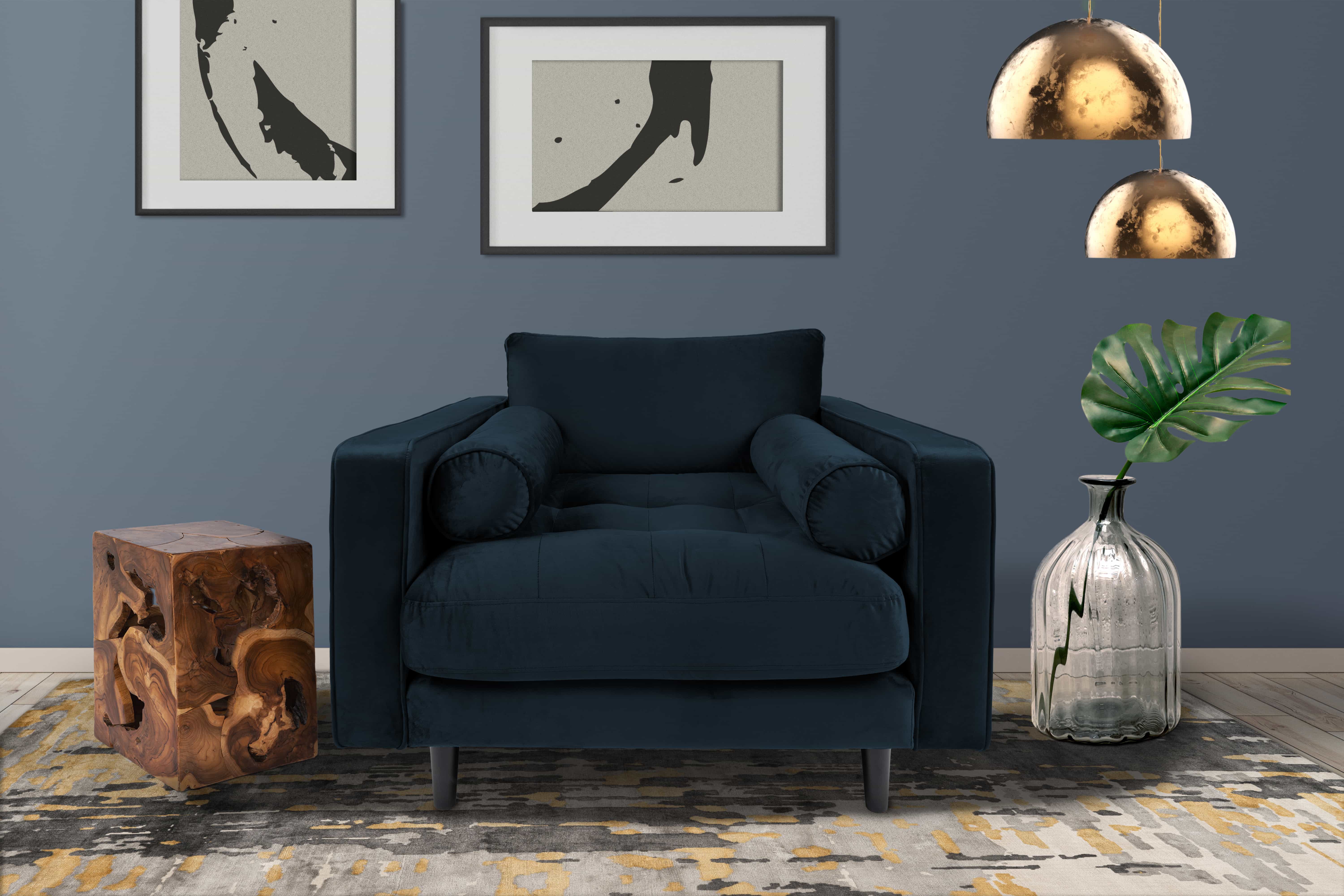 Trendiger Samt-Sessel – Eleganter & Bequemer Polstersessel für Ihr Wohnzimmer Trendiger Samt-Sessel – Eleganter & Bequemer Polstersessel für Ihr Wohnzimmer