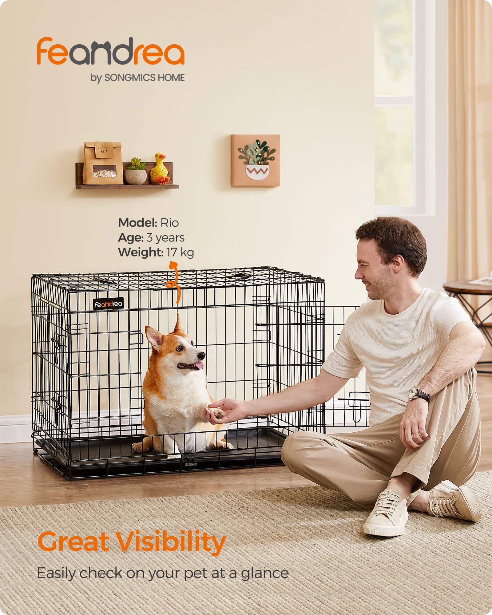 Hundekäfig L mit 2 Türen-PPD36H Hundekäfig L mit 2 Türen-PPD36H