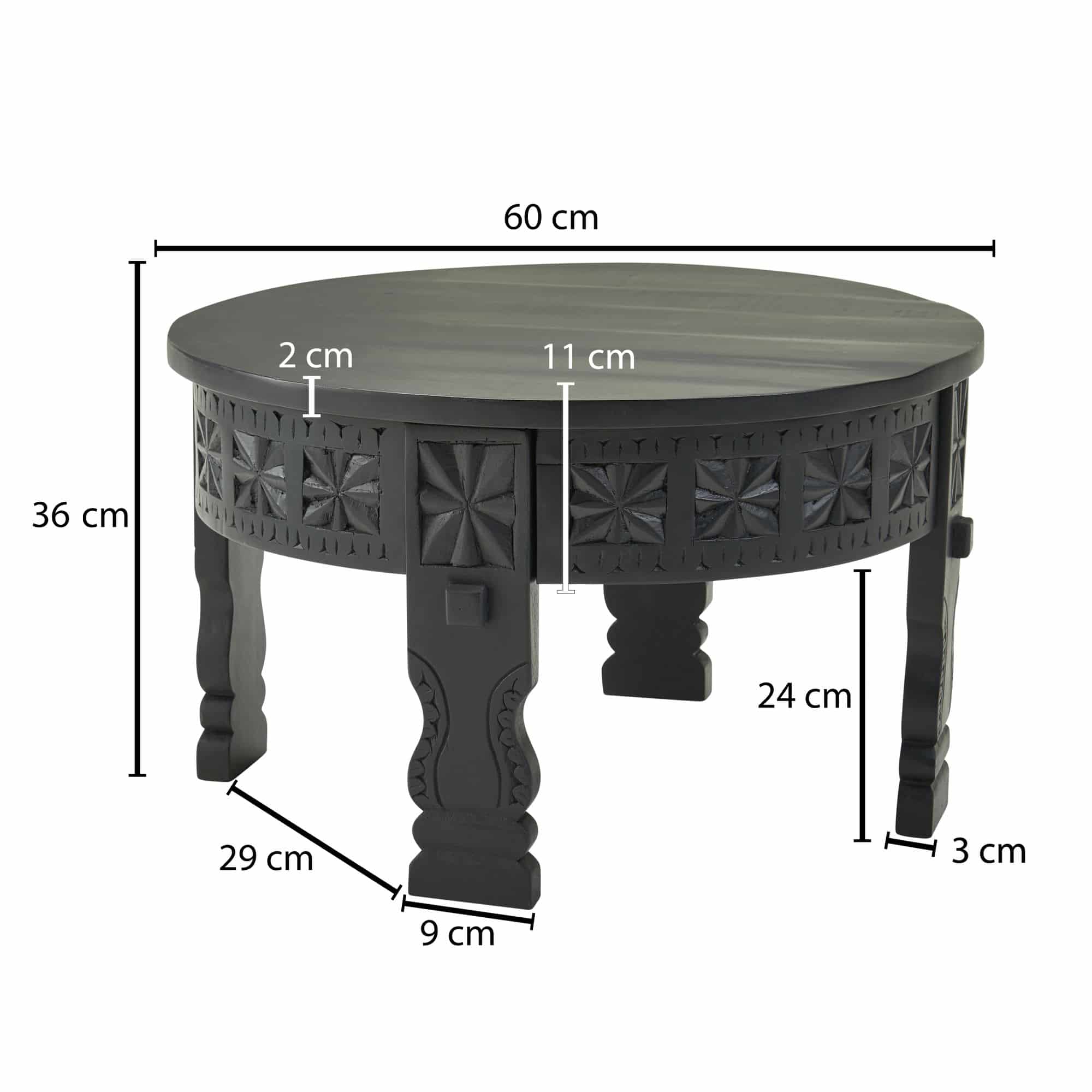 59392-Wohnling-Couchtisch-Mango-60x60x36-cm-WL6-349-WL6-349_1jdMww28zFYJNz Design Couchtisch 60x36x60 cm Mango Massivholz Sofatisch Rund Schwarz