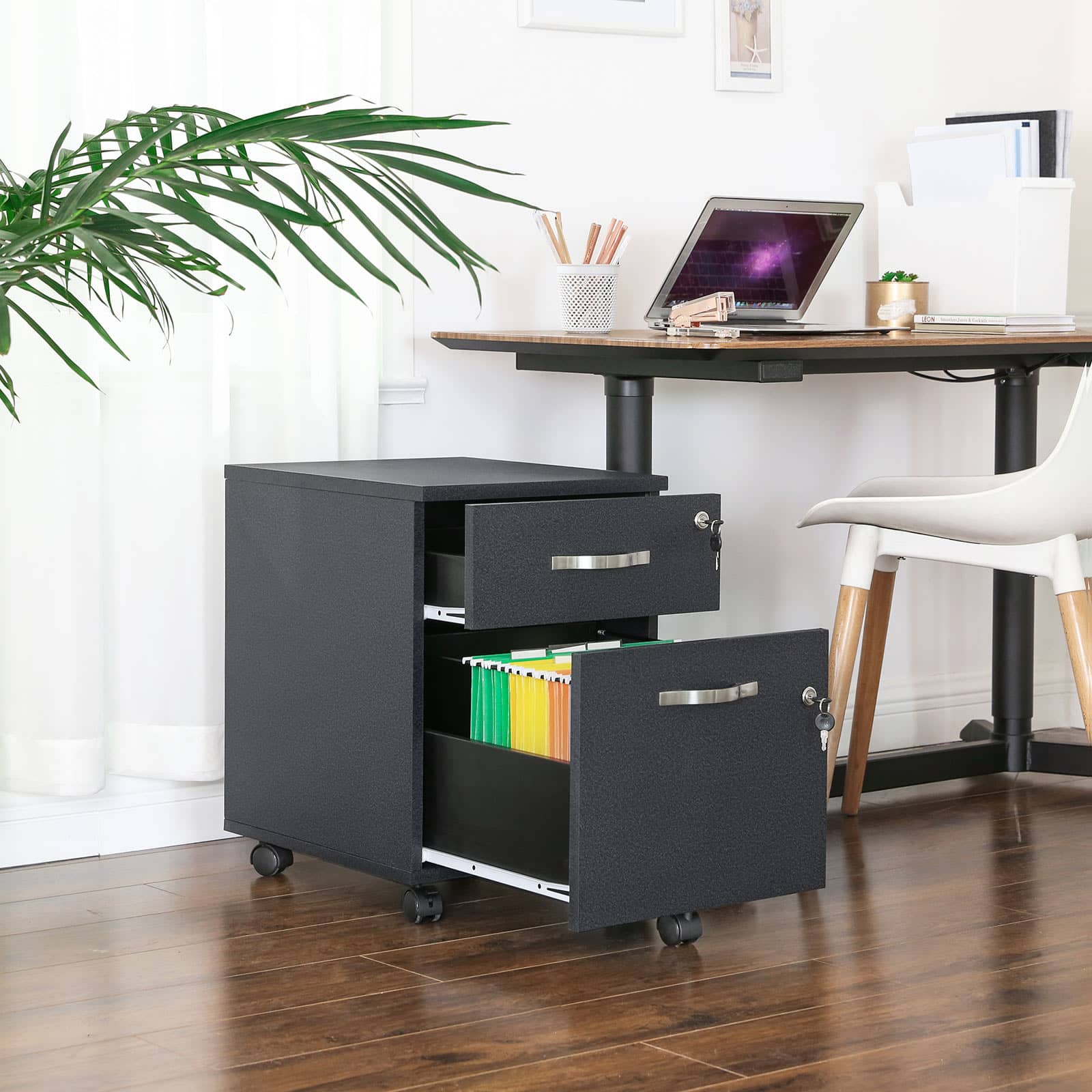 File-Cabinet-with-Locks-LCD22BV1-4U6hPNYe73Kia8 Abschließbarer Rollcontainer Schwarz