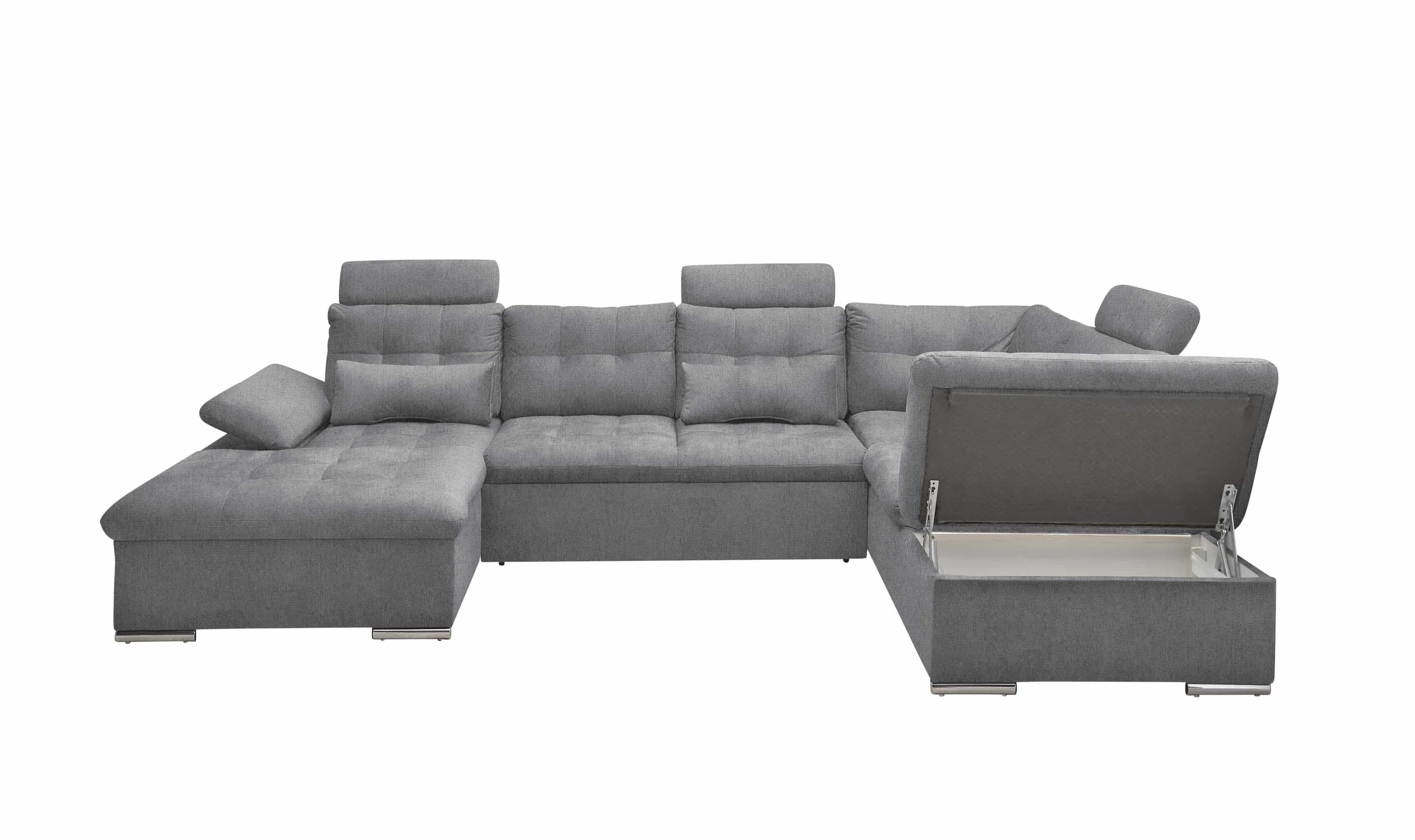 Sofa U-Form mit Schlaffunktion und Bettkasten - Anthrazit - Medan XXL Sofa U-Form mit Schlaffunktion und Bettkasten - Anthrazit - Medan XXL