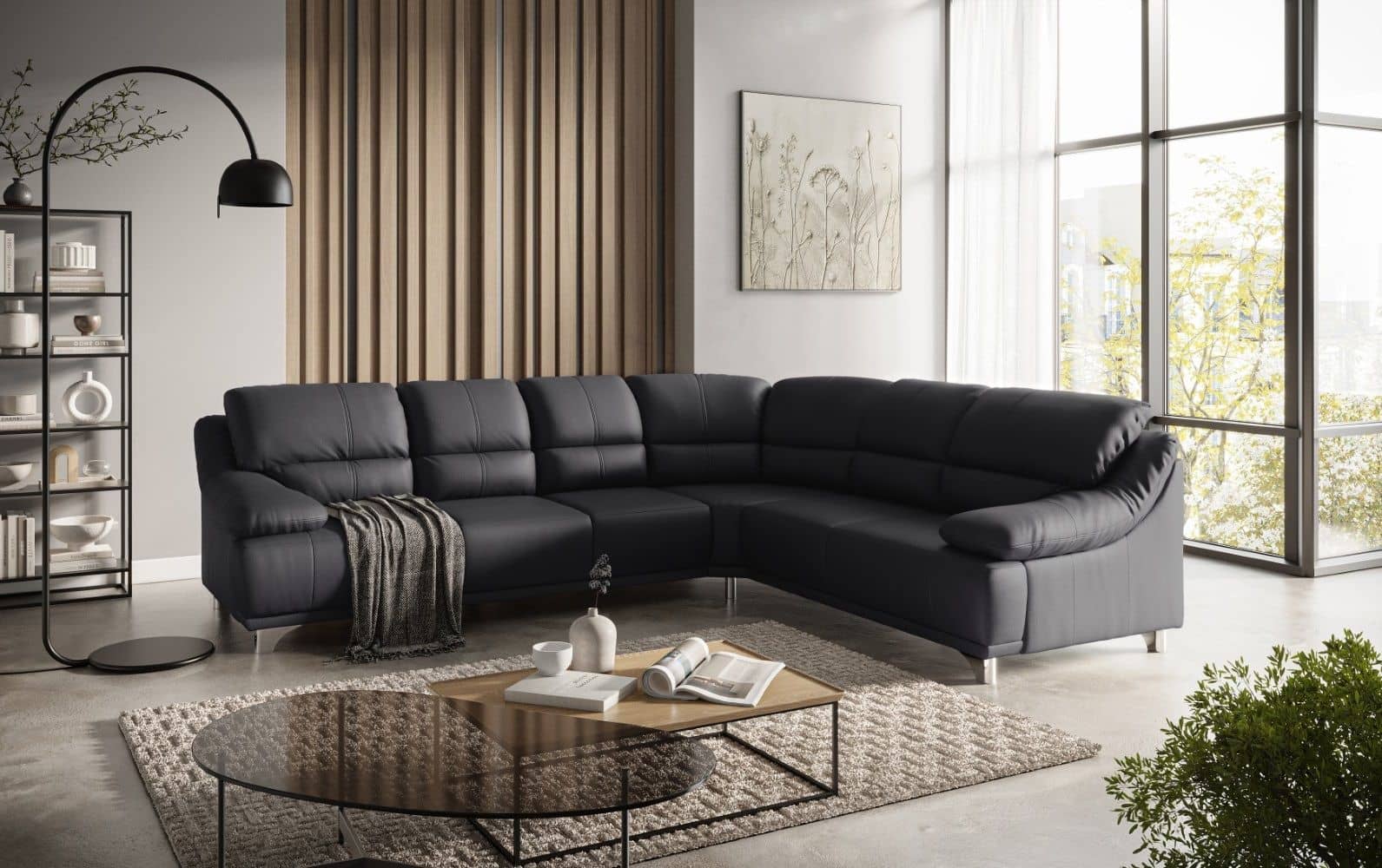 Ecksofa Maranello von Cotta aus Echtleder Pampas Madras Ecksofa Maranello von Cotta aus Echtleder Pampas Madras