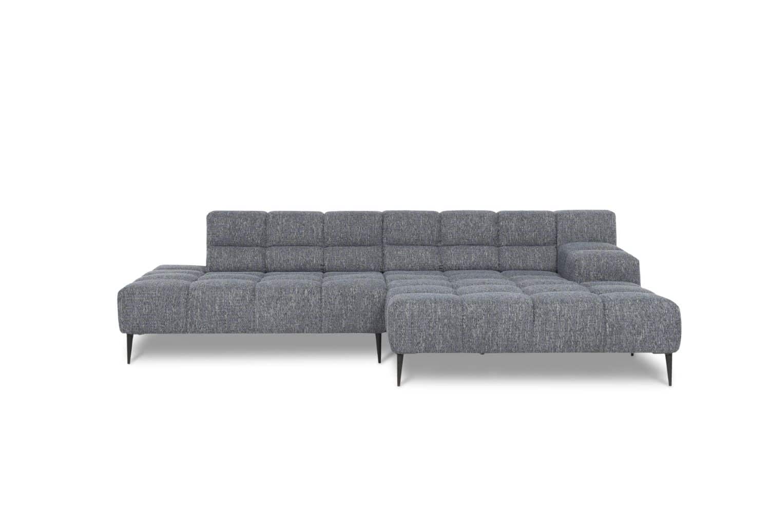 Liam Ecksofa von designwerk – modernes Flachgewebe-Sofa mit Sitztiefenverstellung und Recamiere Liam Ecksofa von designwerk – modernes Flachgewebe-Sofa mit Sitztiefenverstellung und Recamiere