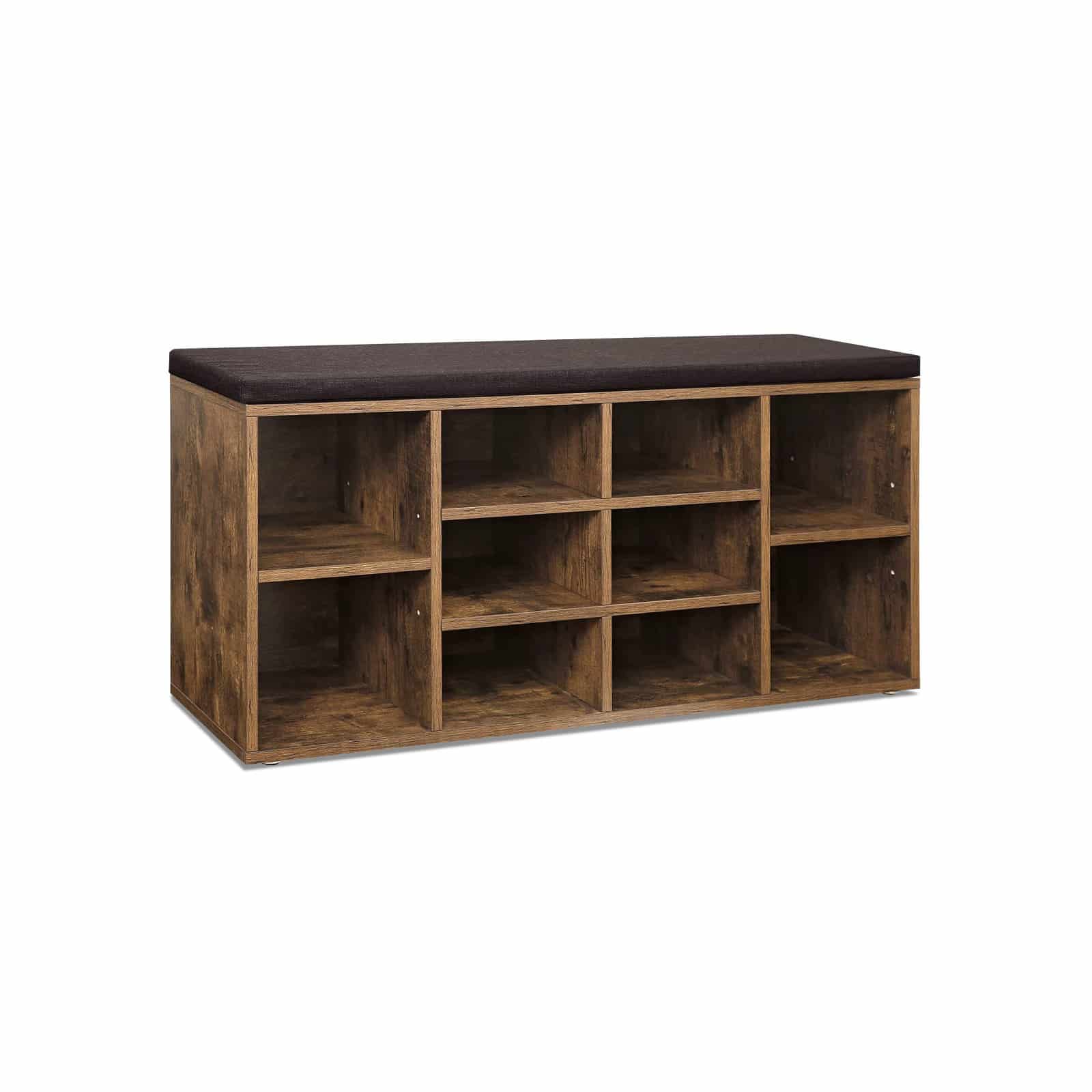 Schuhbank-mit-verstellbaren-Trennwaenden-LHS10BX-1 Schuhbank mit Polsterung