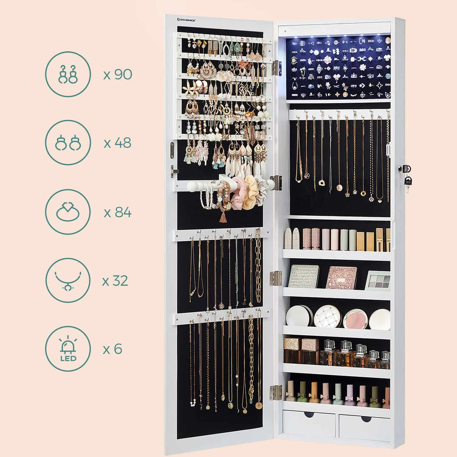Eleganter Schmuckschrank hängend-B34JBC93W Eleganter Schmuckschrank hängend-B34JBC93W