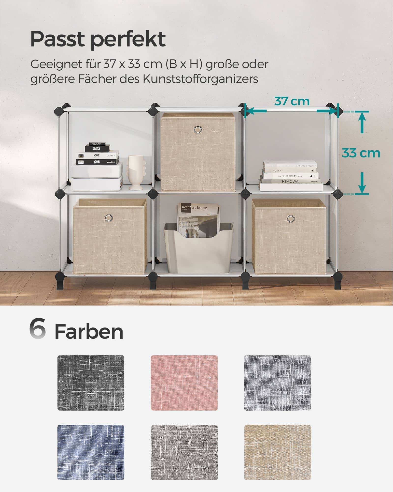 Aufbewahrungsbox 6er Set sandbeige-RFB006K03 Aufbewahrungsbox 6er Set sandbeige-RFB006K03