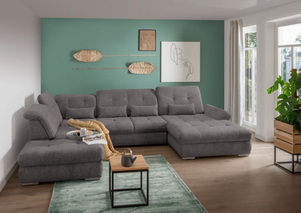 Luxuriöse Wohnlandschaft Dalida mit Schlaffunktion - Schönheit in 5 verschiedenen Farben