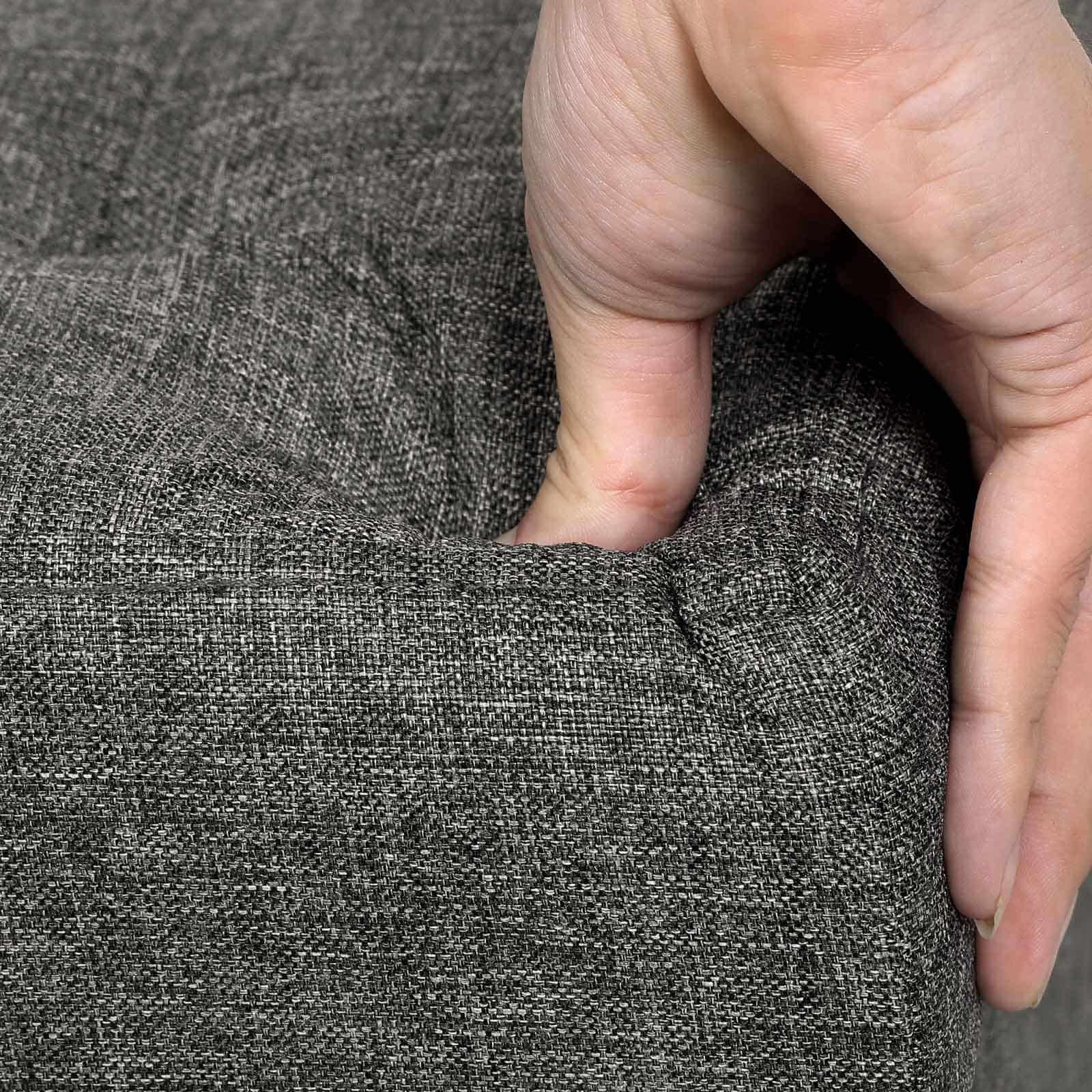 Sitzhocker mit Holzfüßen Dunkelgrau-B34LSF14GYZ Sitzhocker mit Holzfüßen Dunkelgrau-B34LSF14GYZ