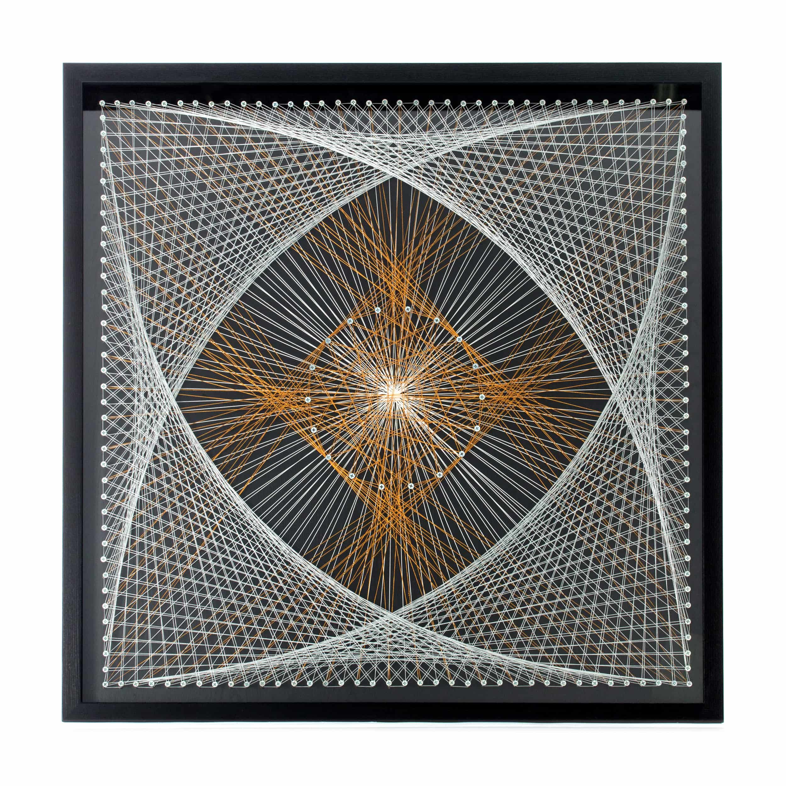 Faden-Wandbild Netzwerk 90cm x 90cm Faden-Wandbild Netzwerk 90cm x 90cm