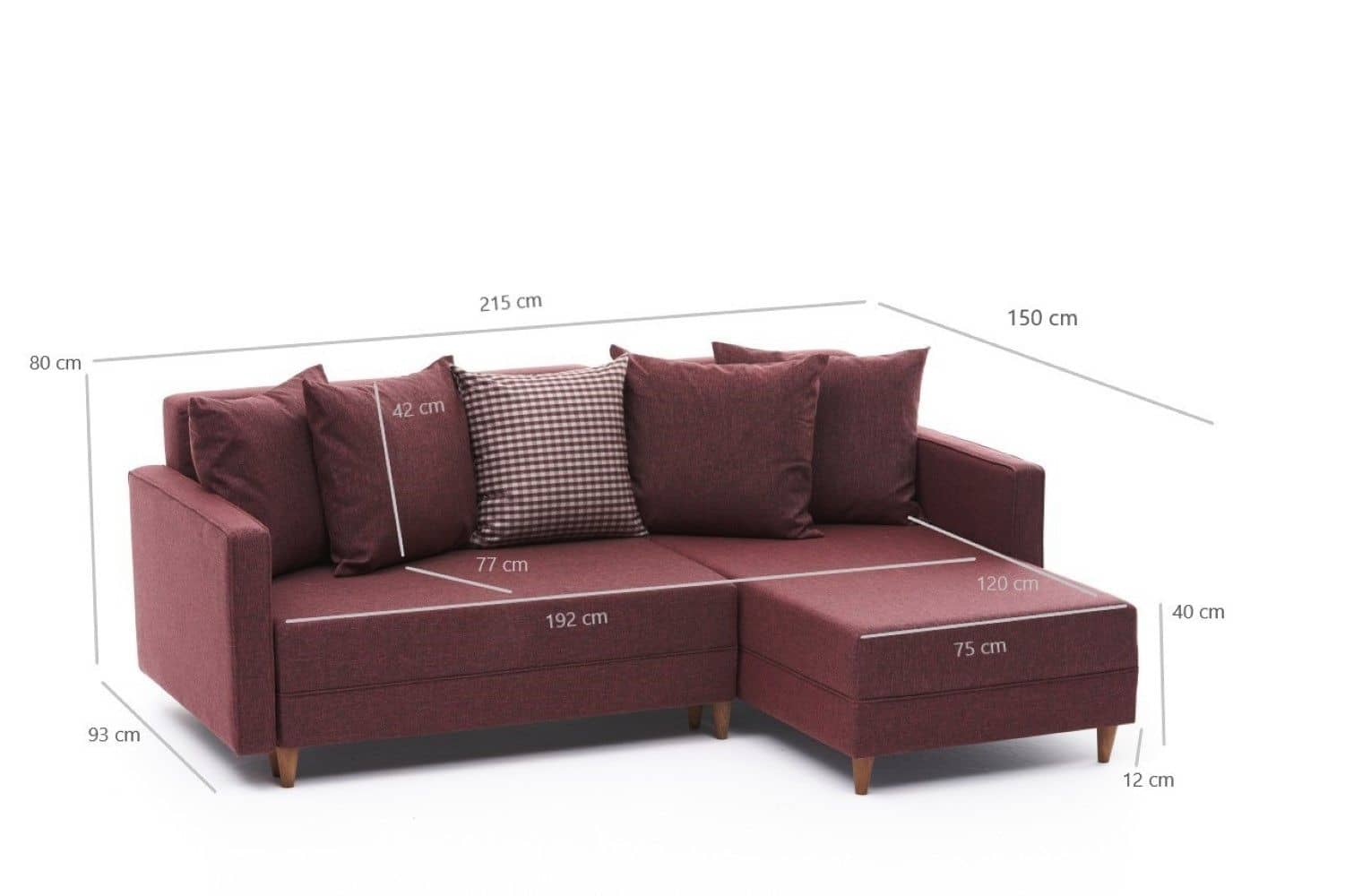 Kleines Ecksofa Aydam - mit Schlaffunktion Kleines Ecksofa Aydam - mit Schlaffunktion